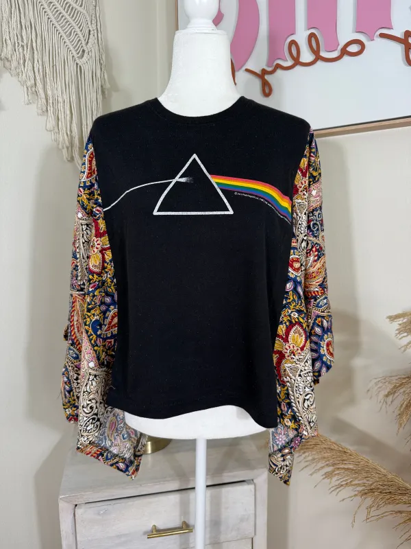 Pink Floyd Mix & Match Tee Black Floral sold by Chic by Ally B