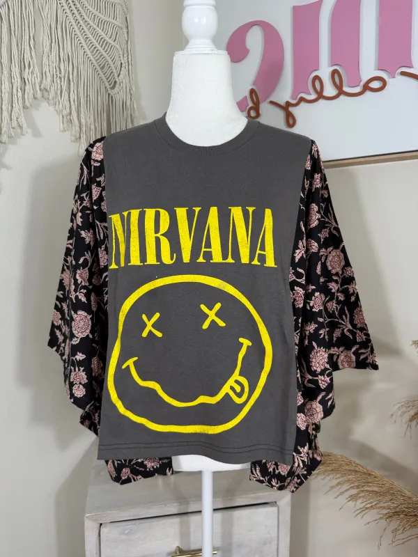 Nirvana Mix & Match Tee Grey Floral sold by Chic by Ally B