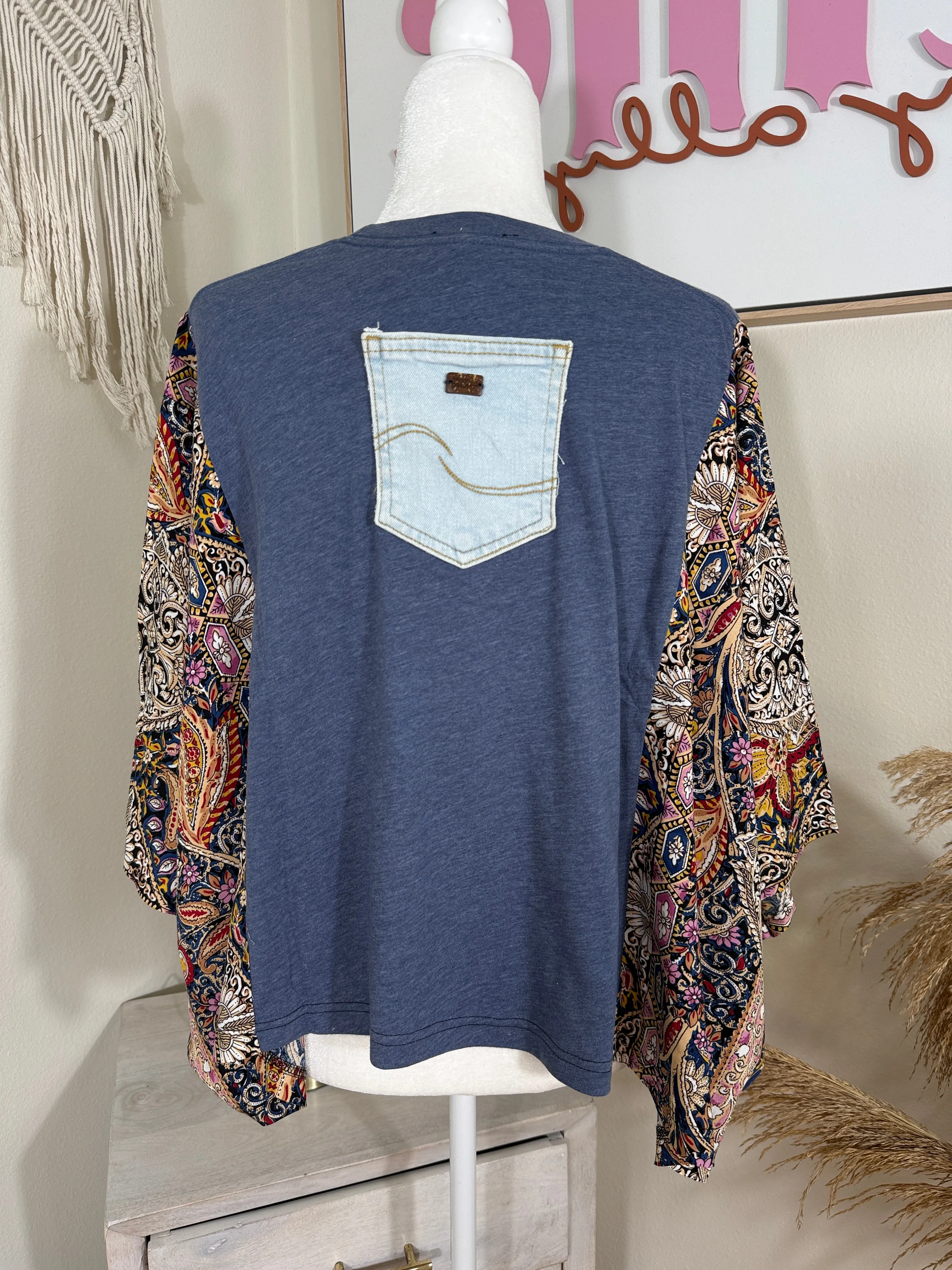 Pink Floyd Mix & Match Tee Blue Floral sold by Chic by Ally B product image thumbnail 2