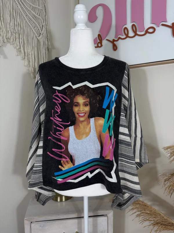 Whitney Mix & Match Tee Grey Stripe sold by Chic by Ally B