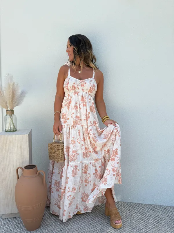 Honey Scent Maxi Dress Orange Multi sold by Chic by Ally B