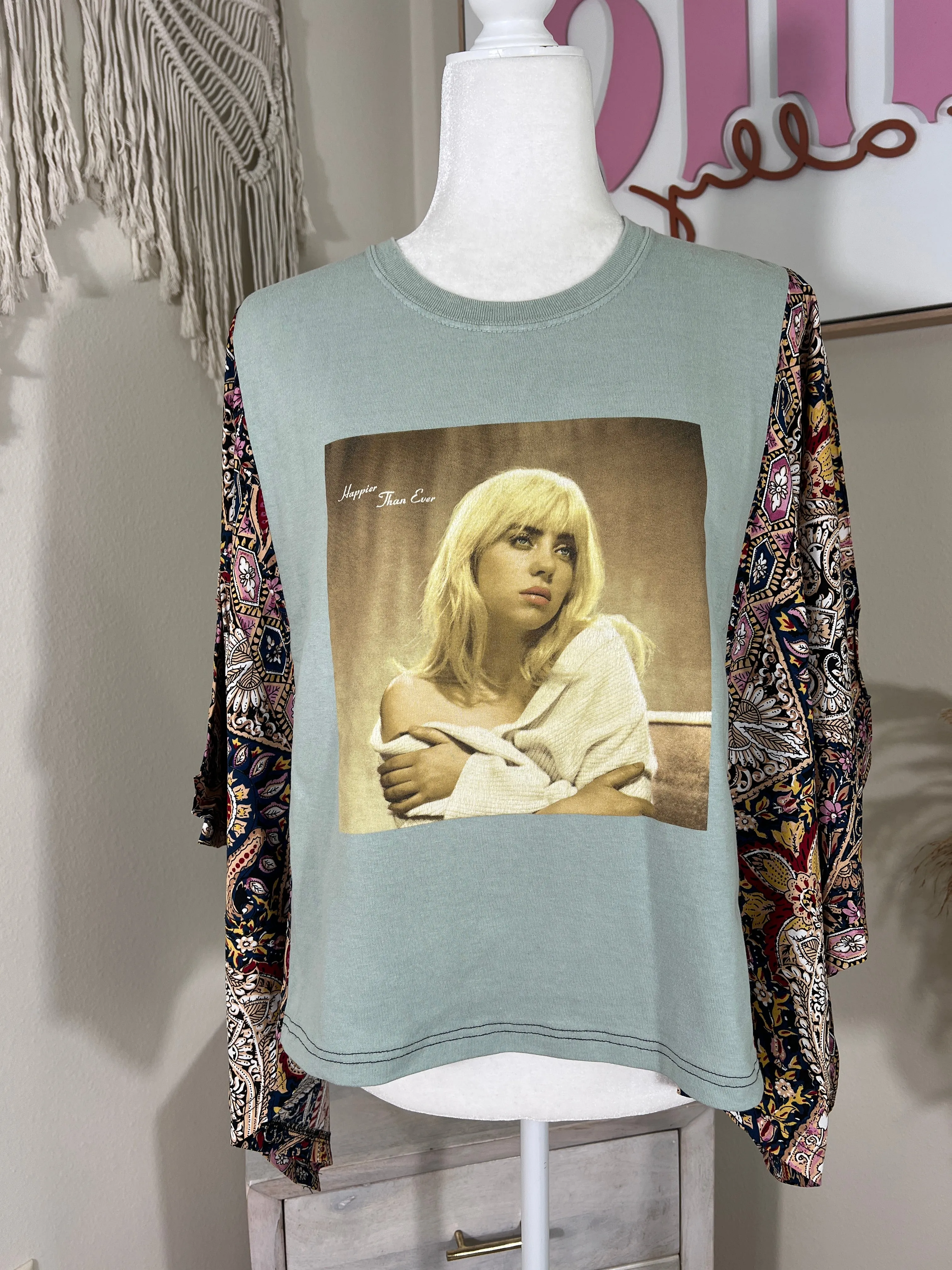 Billie Eilish Mix & Match Tee Green Floral sold by Chic by Ally B