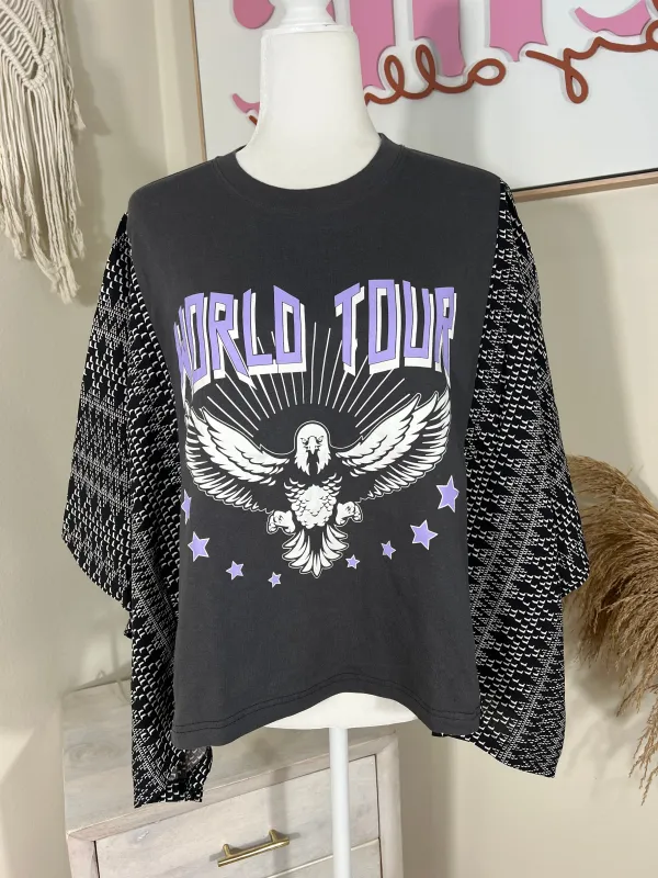 World Tour Mix & Match Tee Black Aztec sold by Chic by Ally B