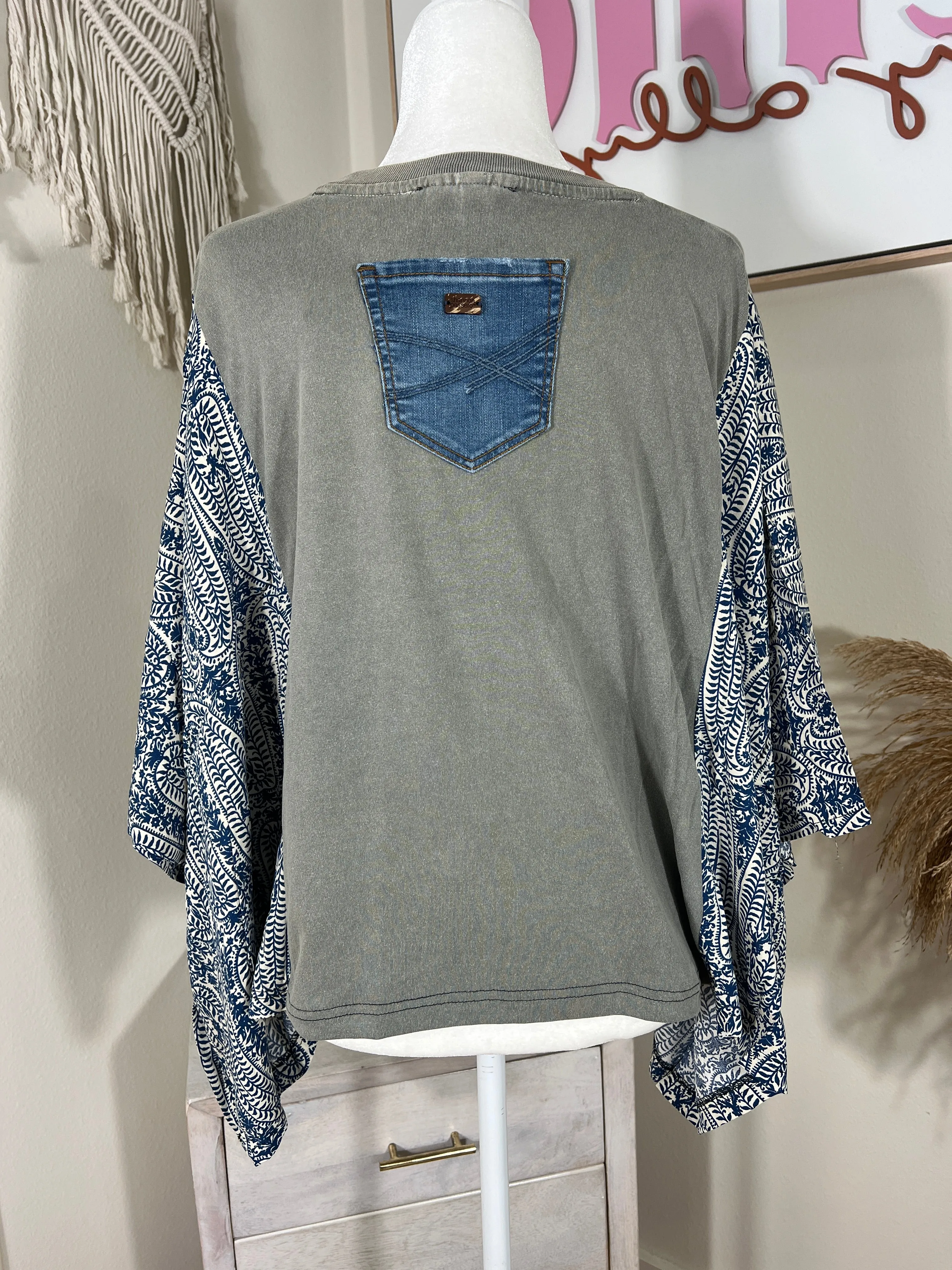 Sublime Mix & Match Tee Grey Blue Floral sold by Chic by Ally B product image thumbnail 2