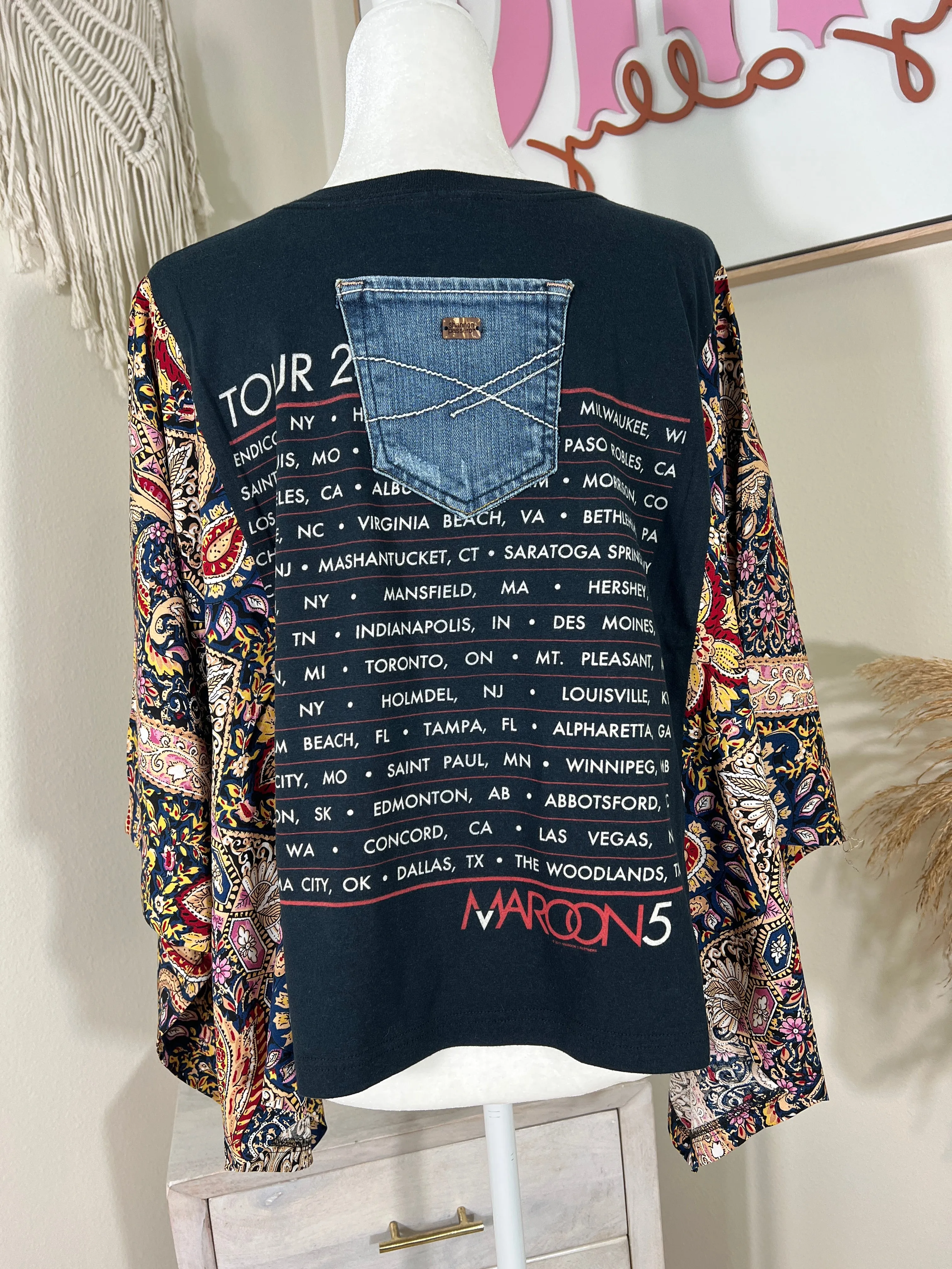 Maroon 5 Mix & Match Tee Black Floral sold by Chic by Ally B product image thumbnail 2