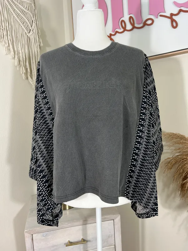Metallica Mix & Match Tee Grey Aztec sold by Chic by Ally B