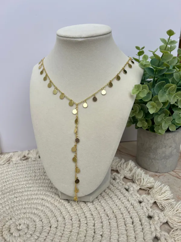 Cha Cha Lariat 14K Gold Necklace sold by Chic by Ally B
