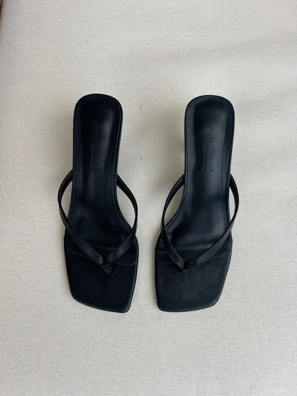 Align Me Thong Kitten Heels Black sold by Chic by Ally B