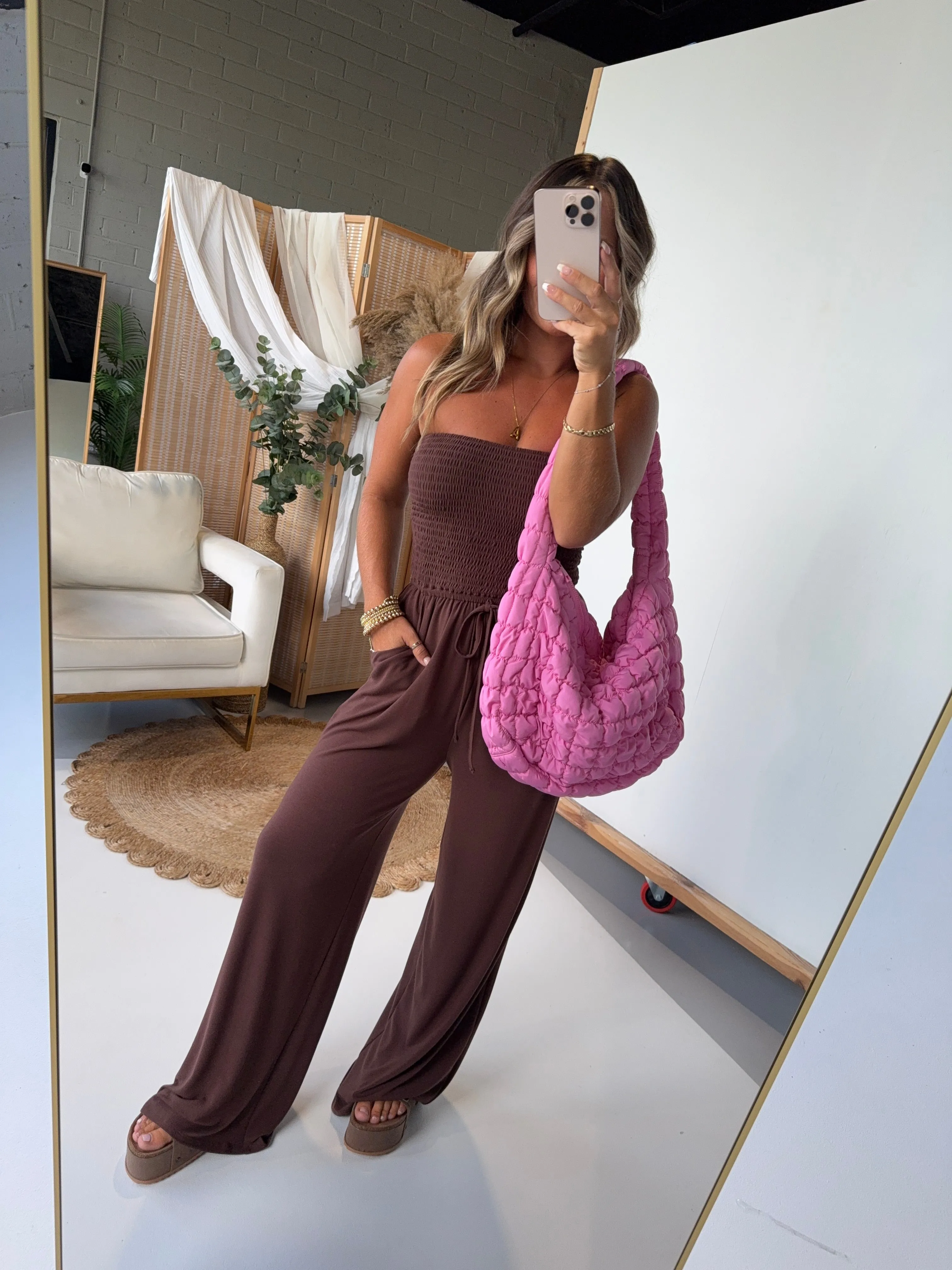 Ocean Breeze Tube Top Jumpsuit Brown sold by Chic by Ally B product image thumbnail 2