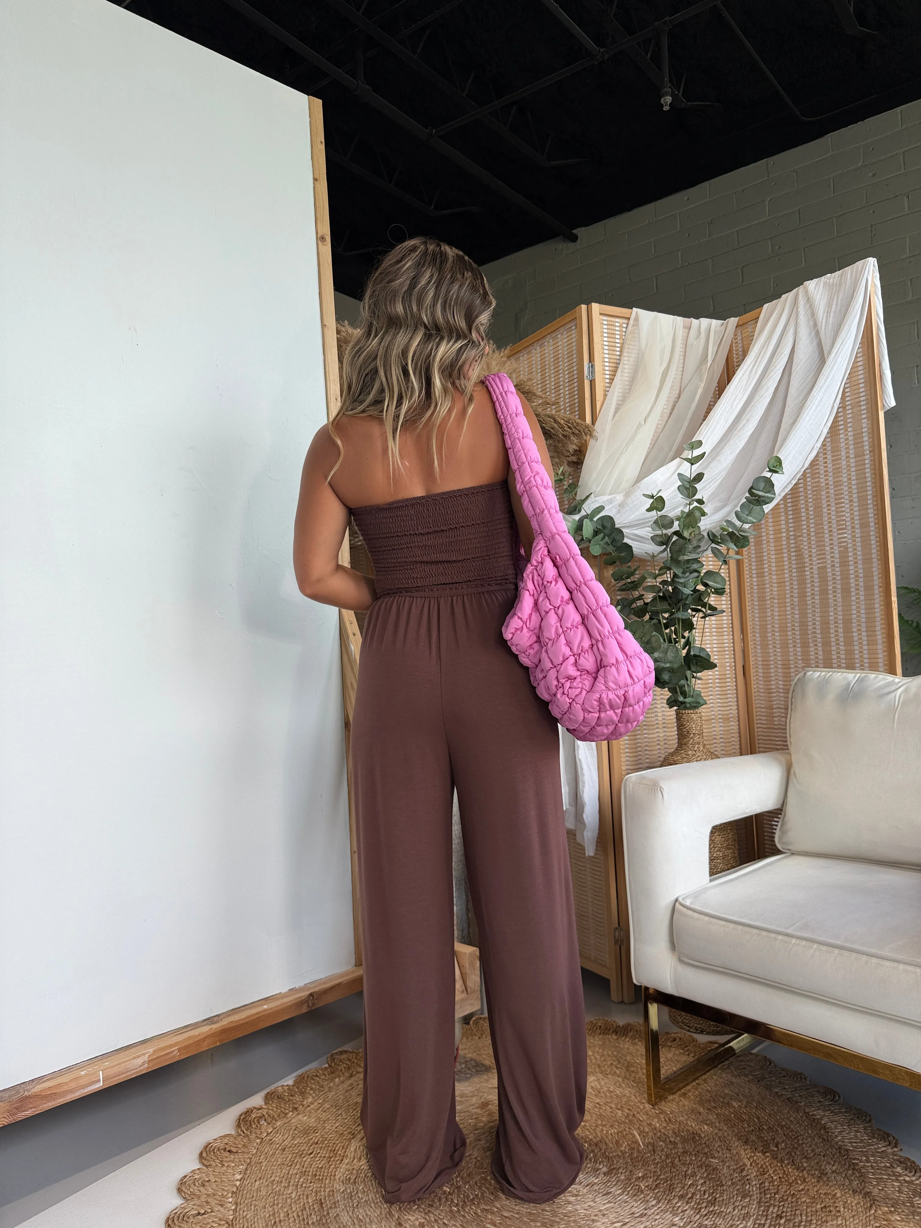 Ocean Breeze Tube Top Jumpsuit Brown sold by Chic by Ally B product image thumbnail 4