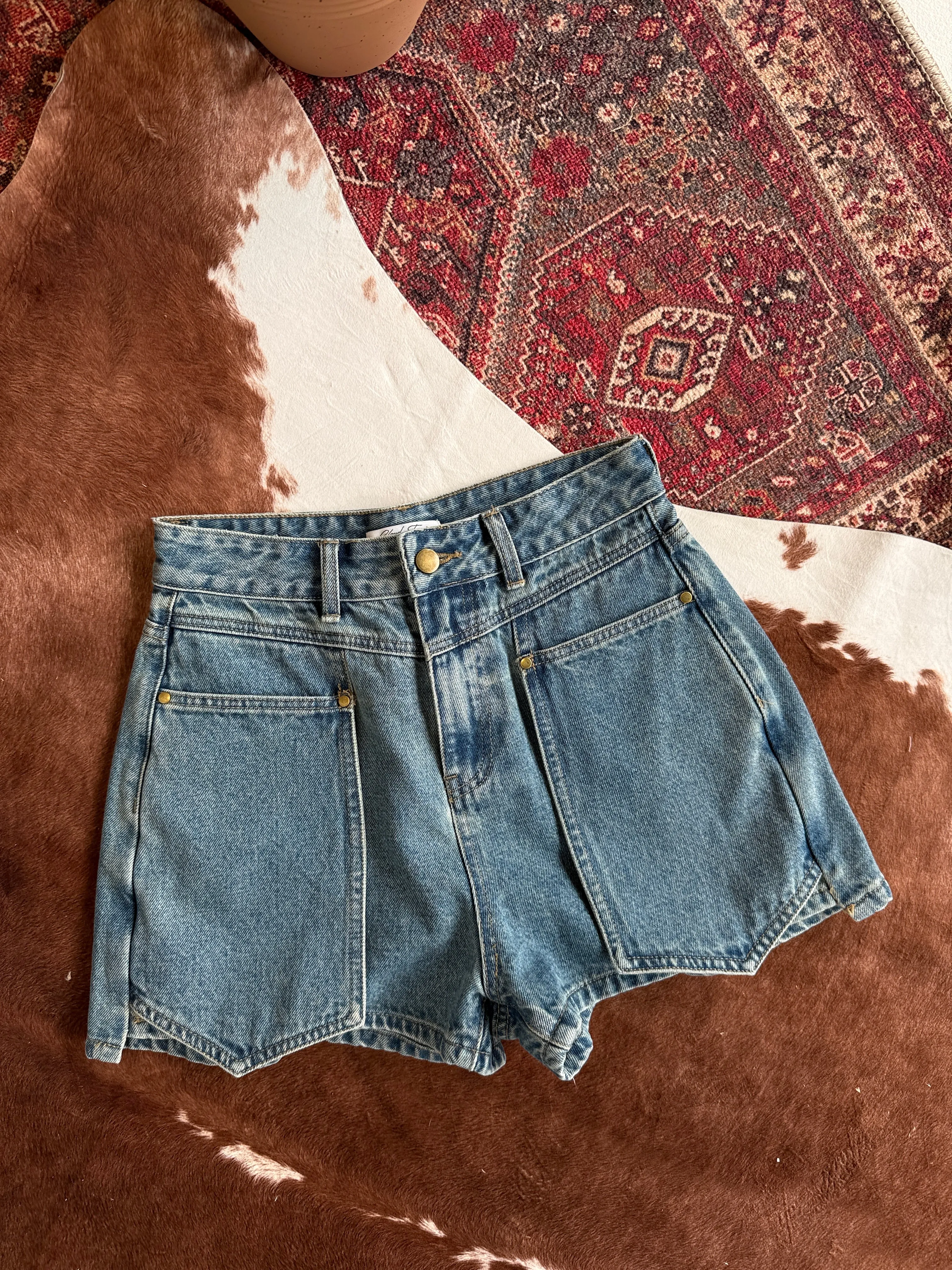 Navarre High Waisted Denim Shorts sold by Chic by Ally B