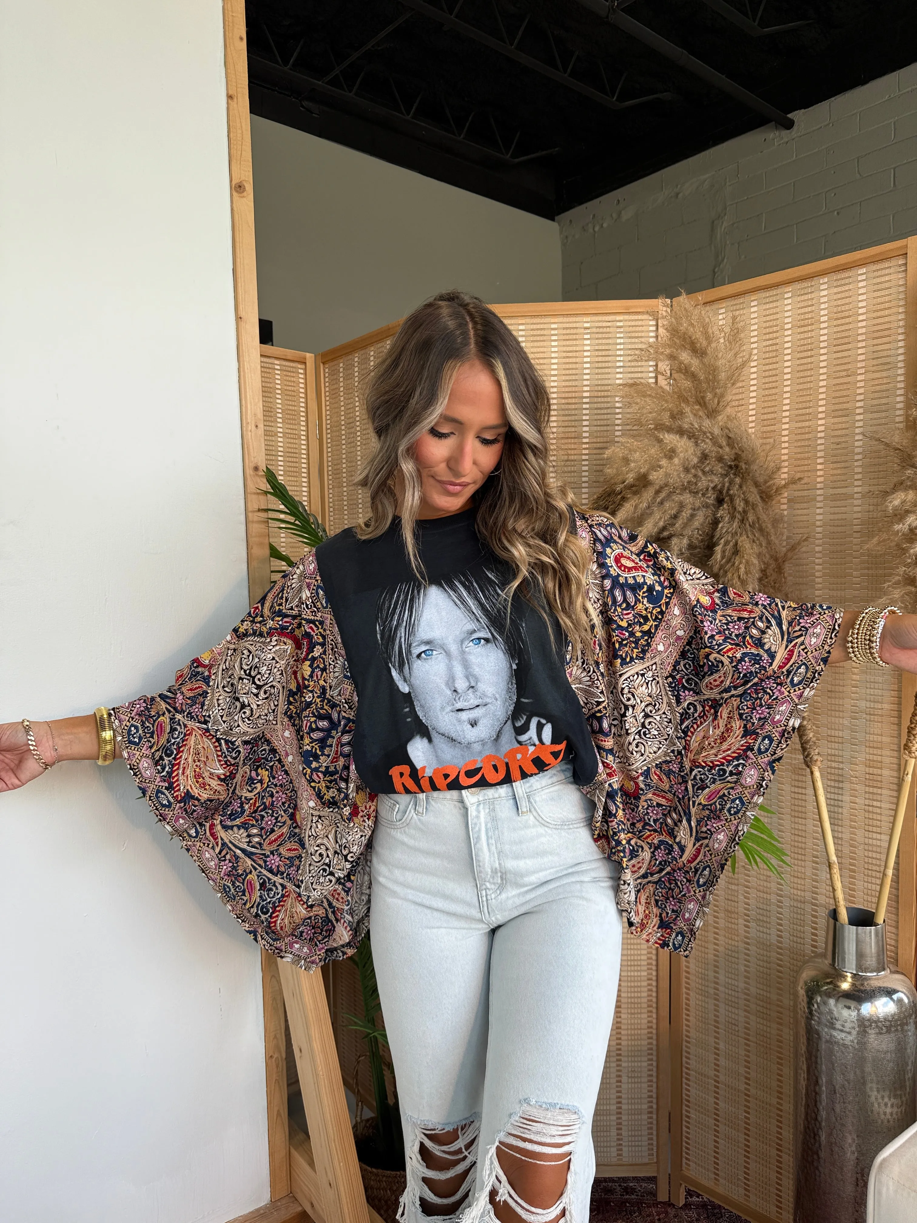 Keith Urban Mix & Match Tee Black Floral sold by Chic by Ally B product image thumbnail 5