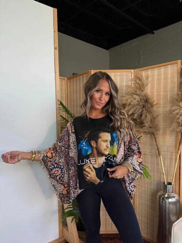 Luke Bryan Mix & Match Tee Black Floral sold by Chic by Ally B