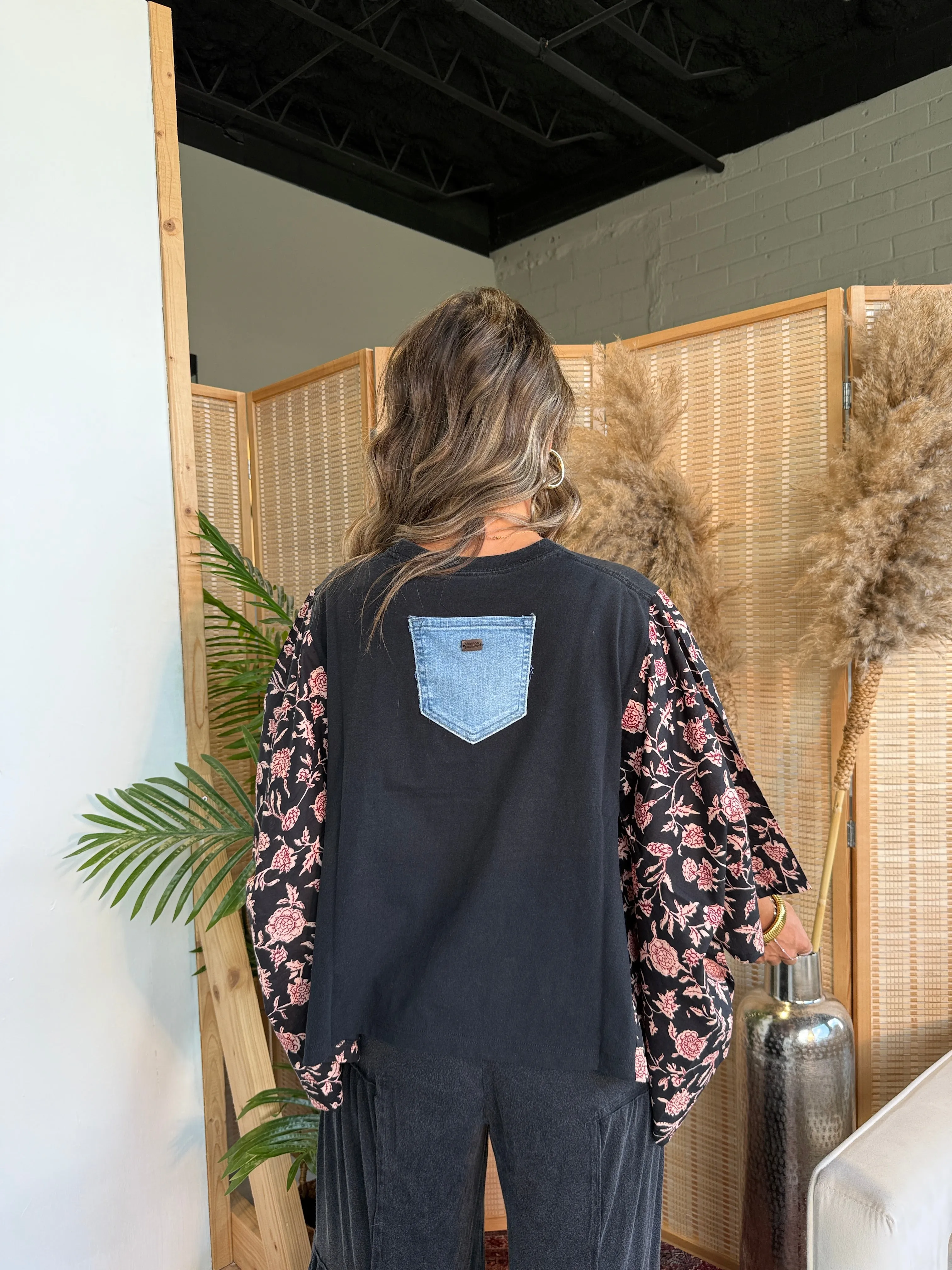 Johnny Cash Mix & Match Tee Black Floral sold by Chic by Ally B product image thumbnail 2