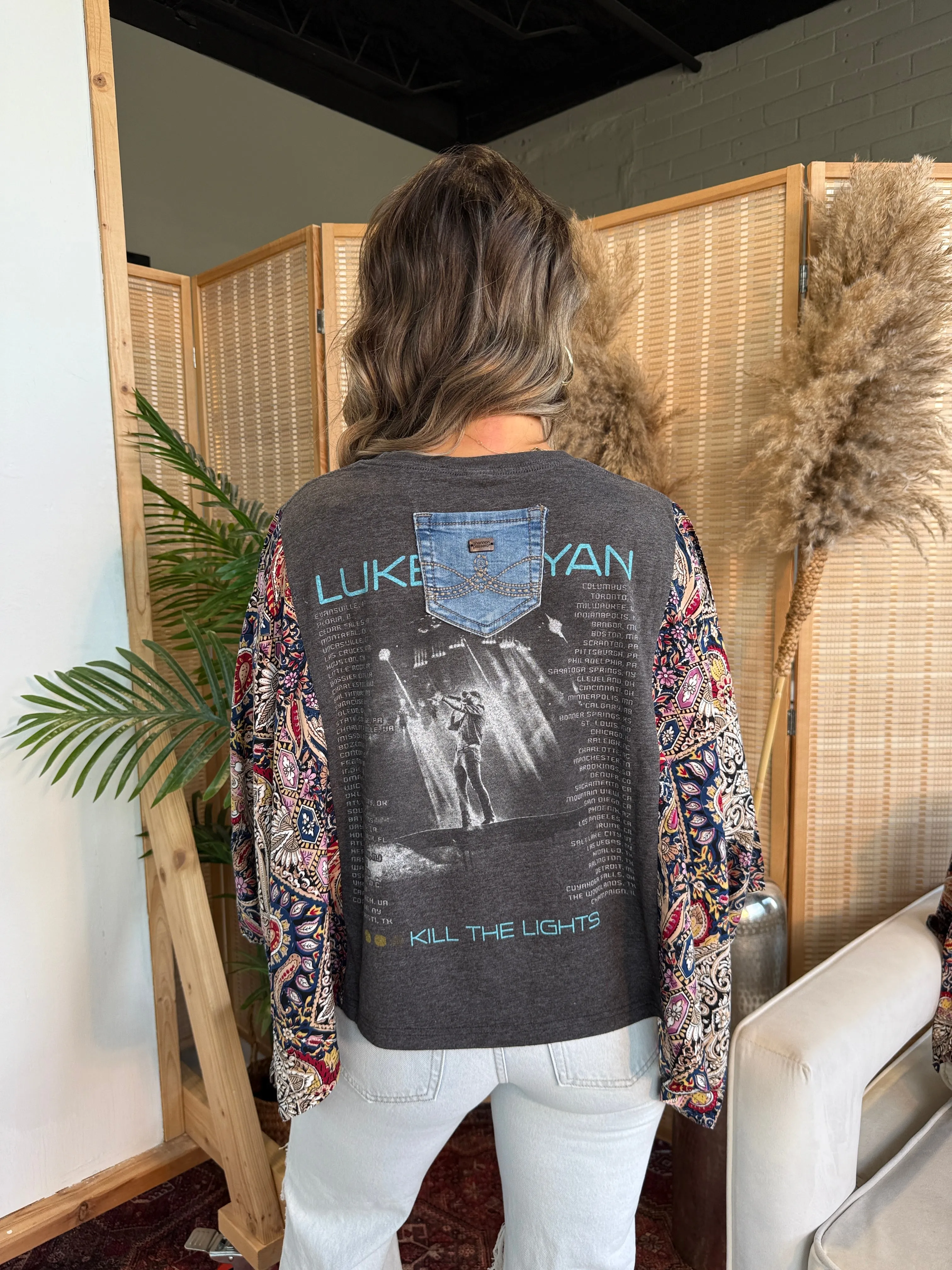 Luke Bryan Mix & Match Tee Grey Floral sold by Chic by Ally B product image thumbnail 2