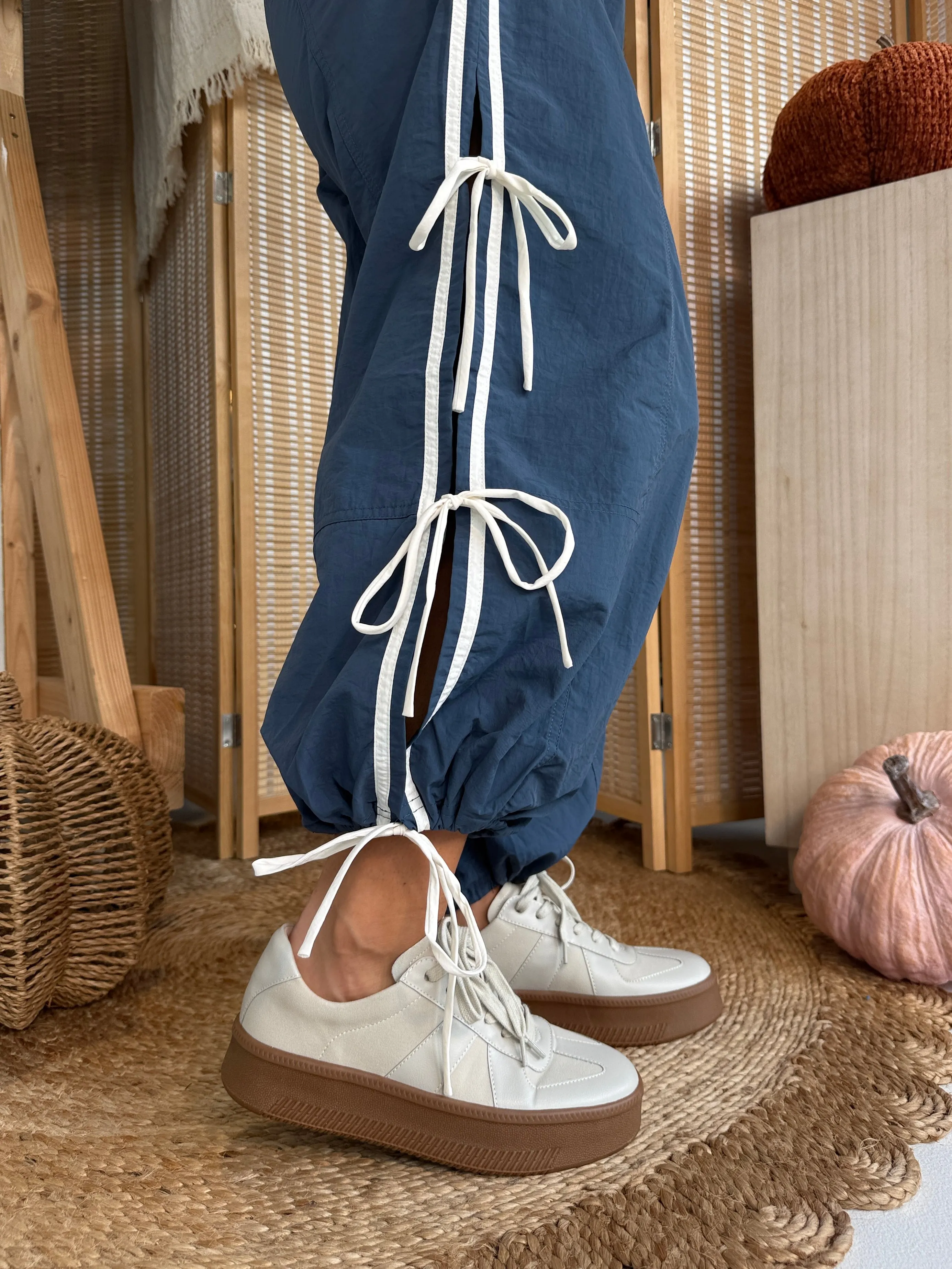 PRE-ORDER* Tailgate Bow Tie Pants Denim (Ships 9/4) sold by Chic by Ally B product image thumbnail 2