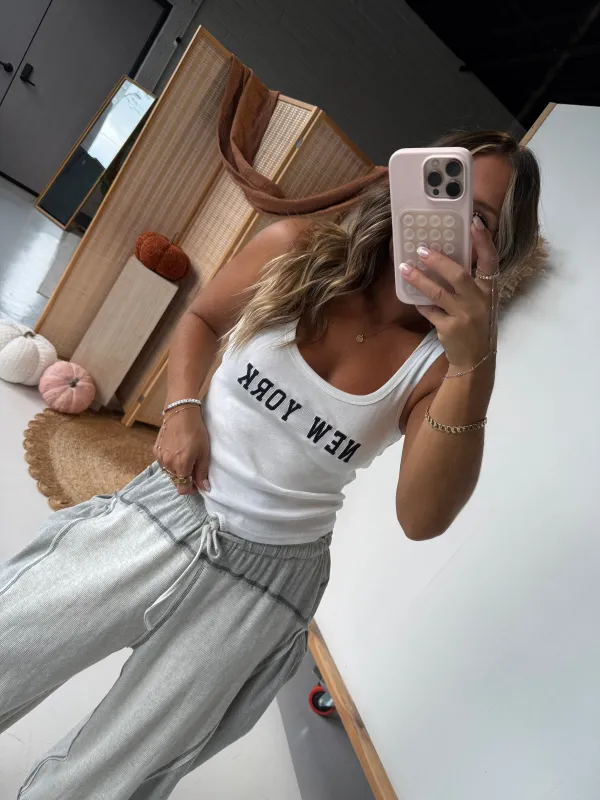 New York New York Tank White sold by Chic by Ally B