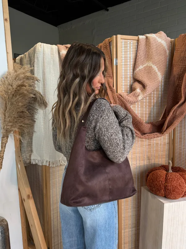 Tammy Large Shoulder Bag Chocolate sold by Chic by Ally B