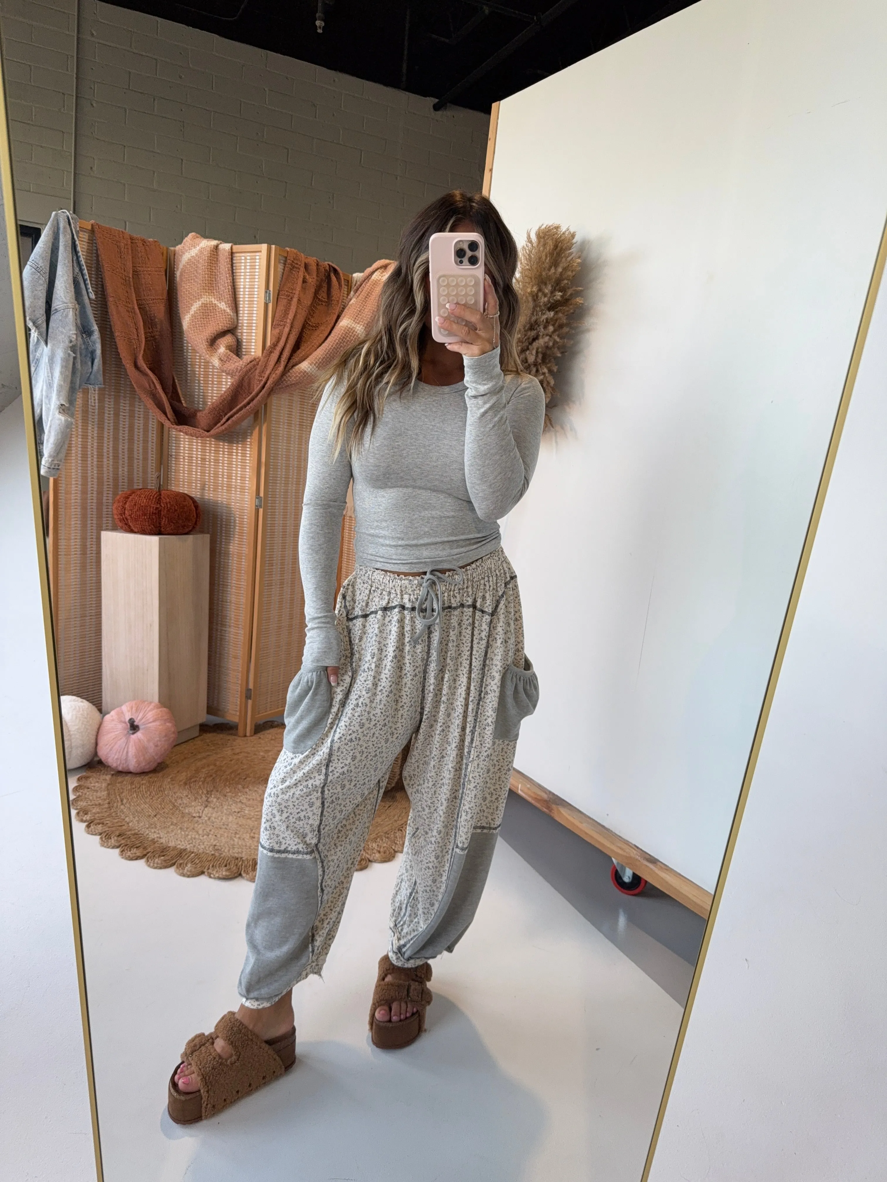 Folklore Barrel Lounge Pants Grey Multi sold by Chic by Ally B product image thumbnail 5