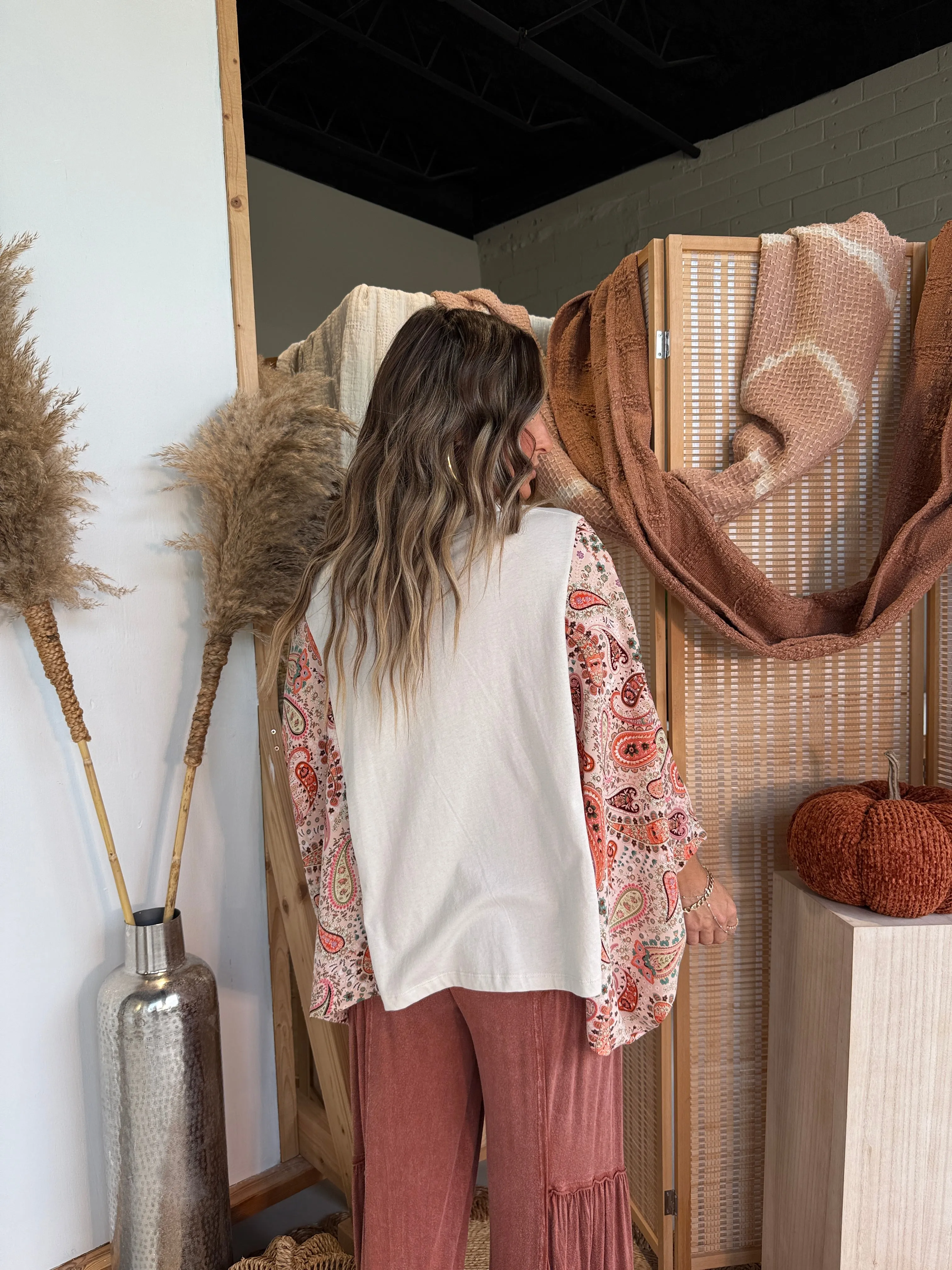 Rock N Roll Vintage Kimono Tee White sold by Chic by Ally B product image thumbnail 3