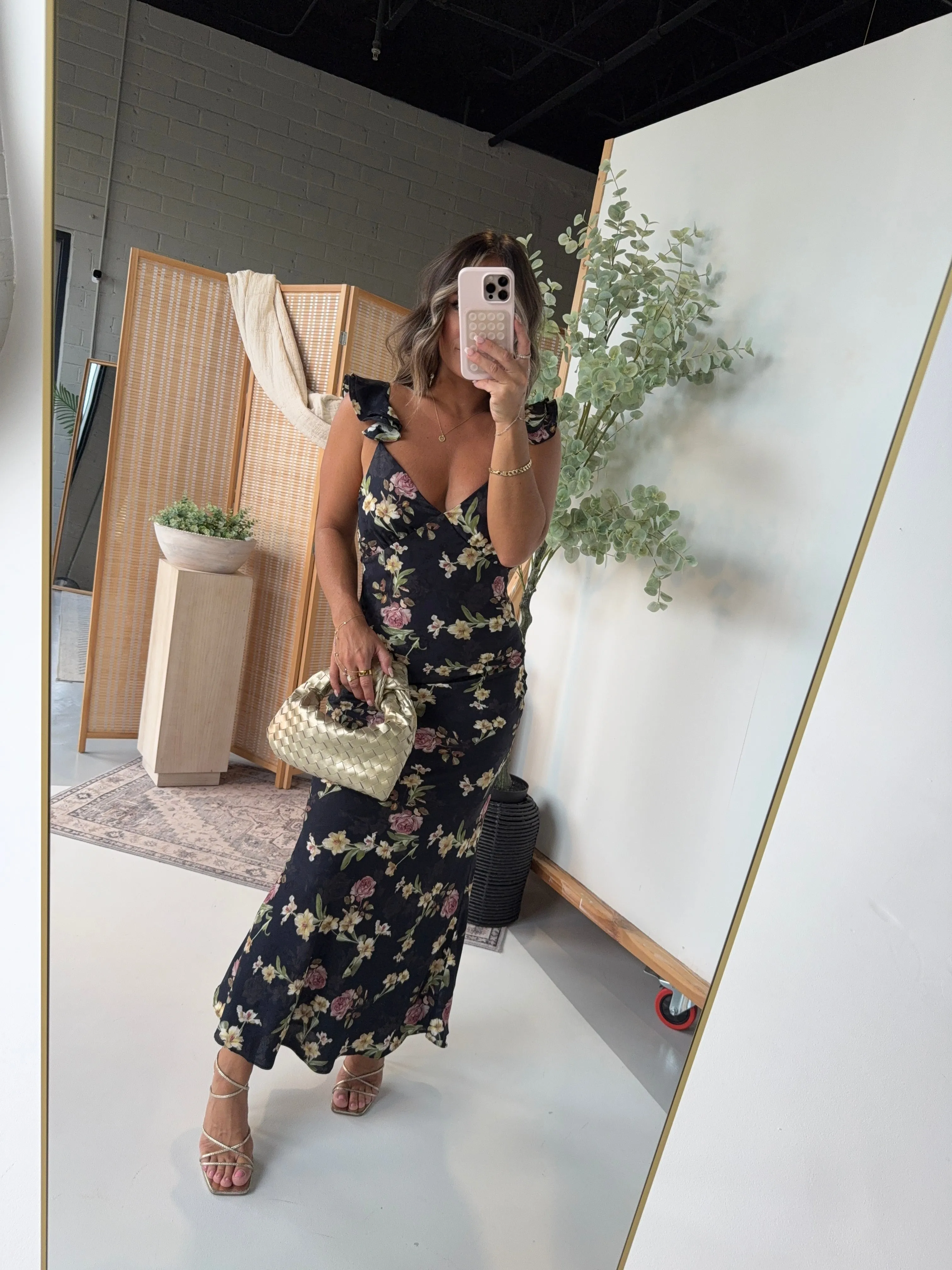 Midnight Soirée Flutter Sleeve Dress Black sold by Chic by Ally B product image thumbnail 5