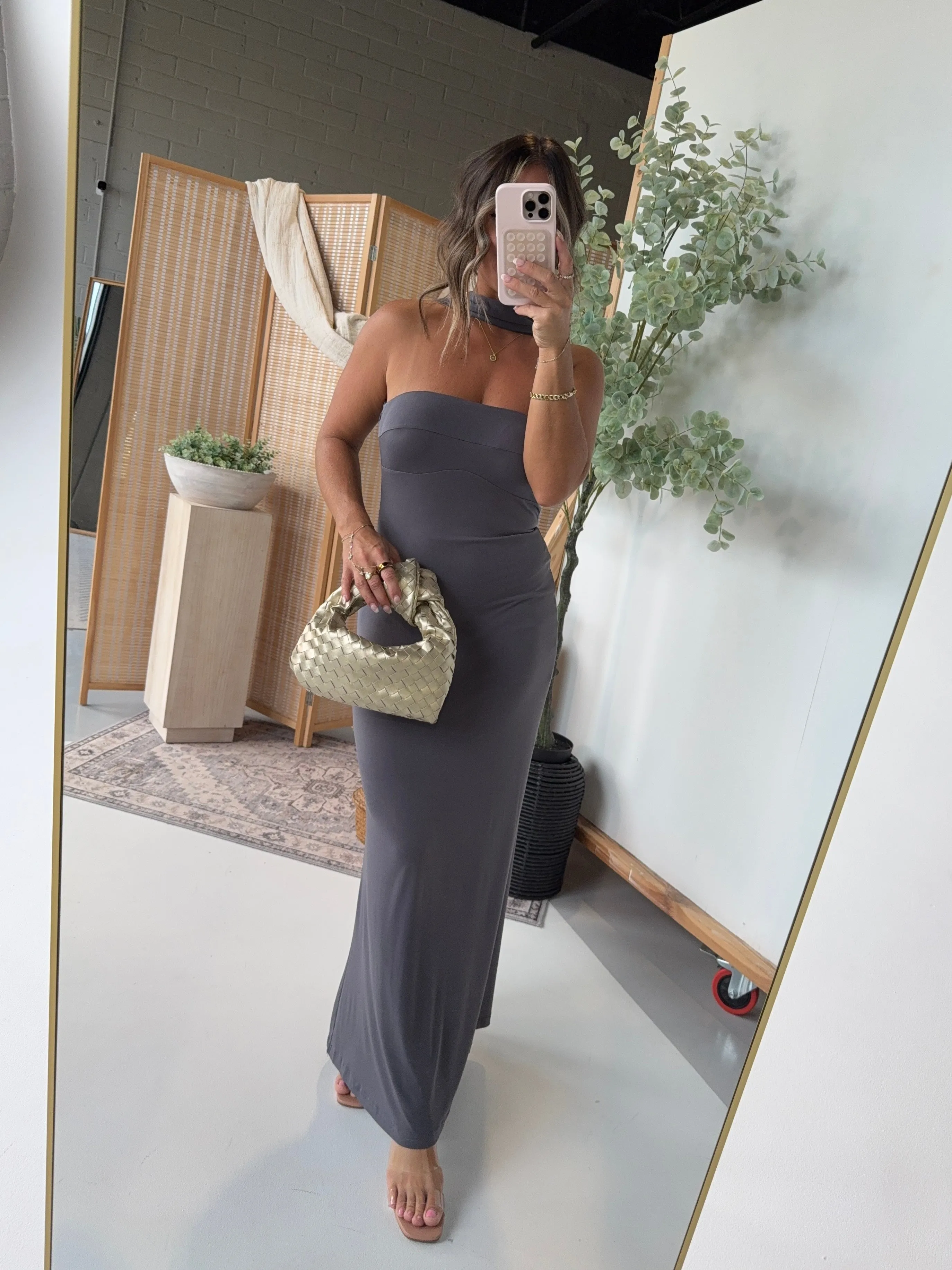 First Dance Maxi Dress Charcoal sold by Chic by Ally B product image thumbnail 5