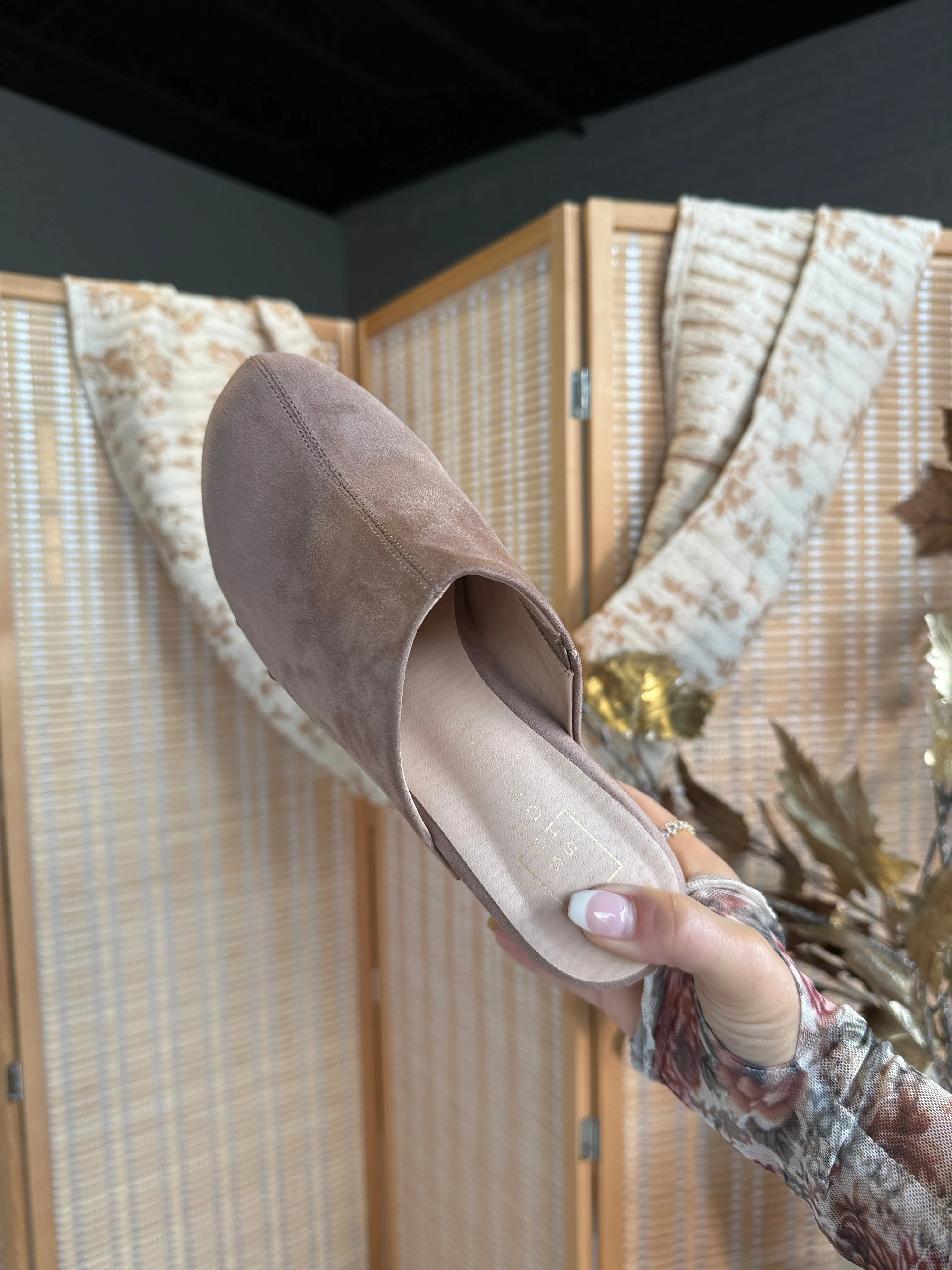 Gigi Suede Clog Slip Ons Taupe sold by Chic by Ally B product image thumbnail 3