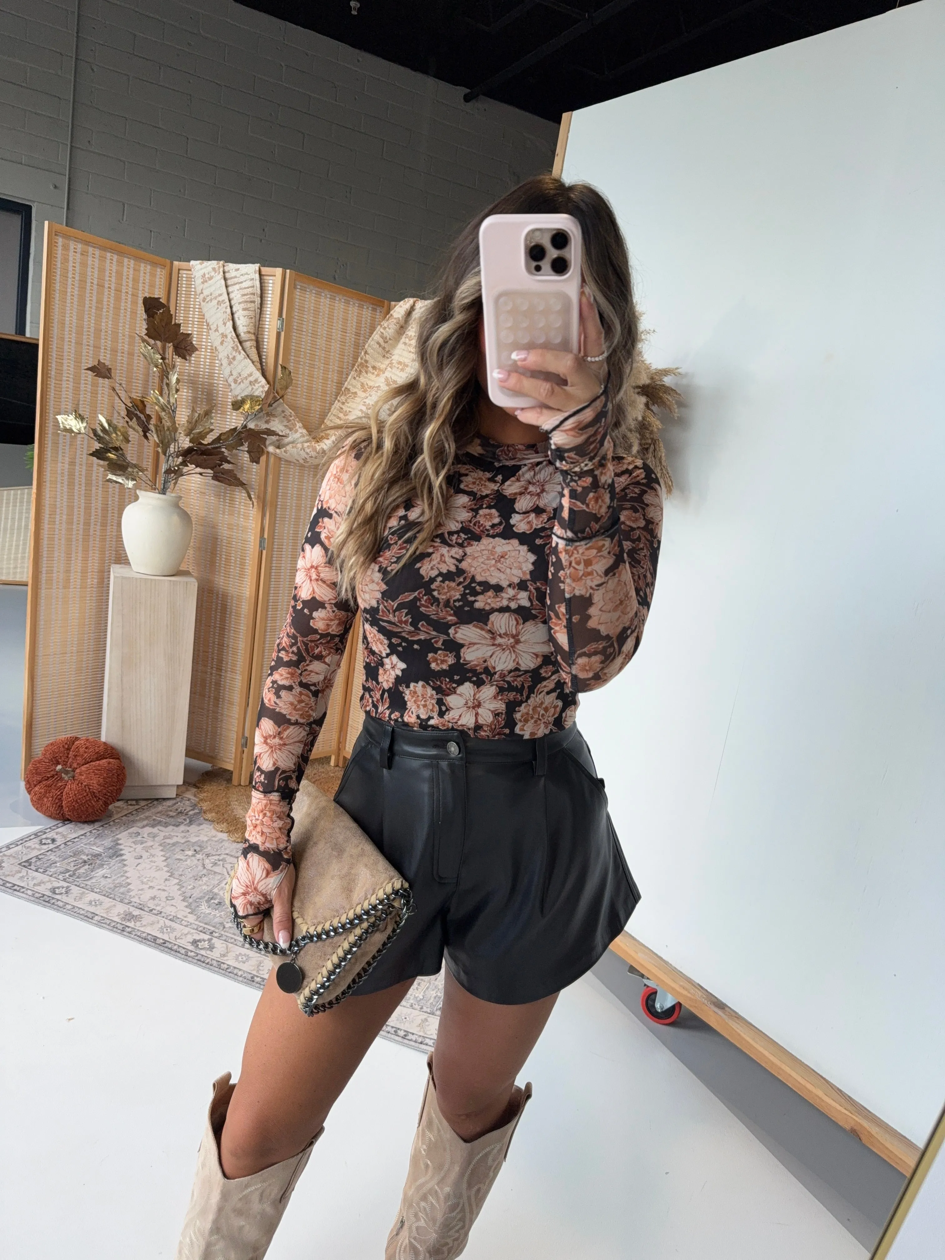 Bambi Flare Faux Leather Shorts Black sold by Chic by Ally B