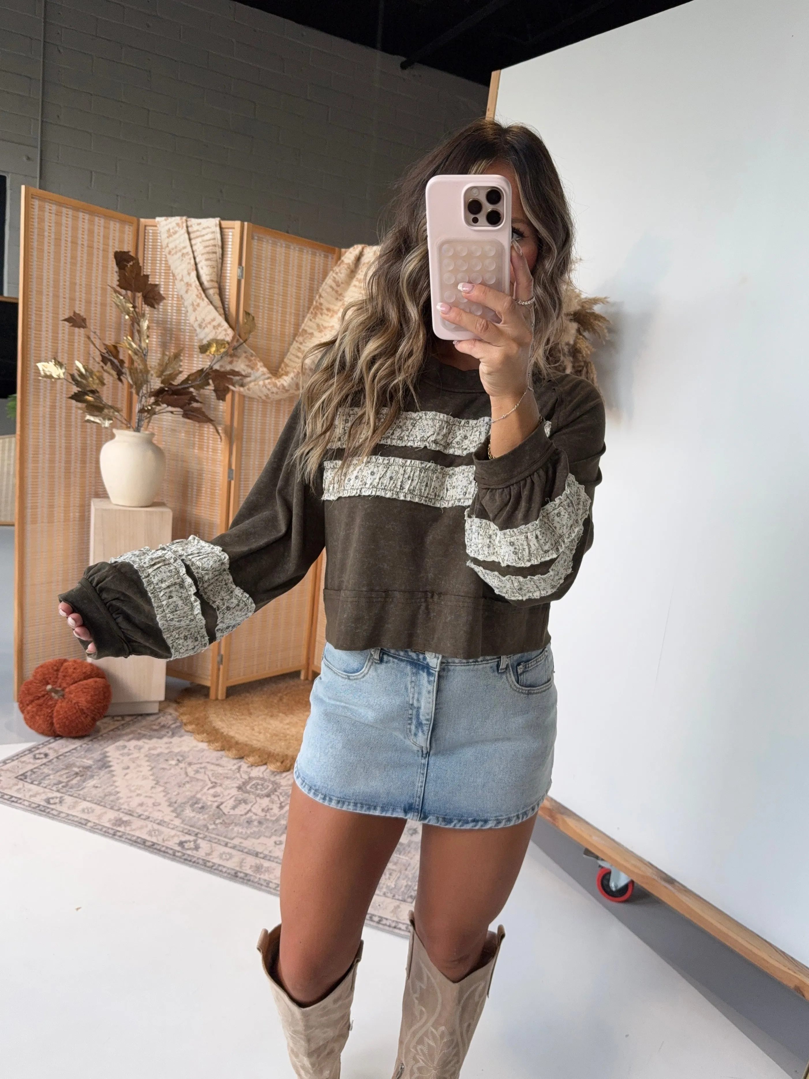 Auburn Air Long Sleeve Olive sold by Chic by Ally B product image thumbnail 4