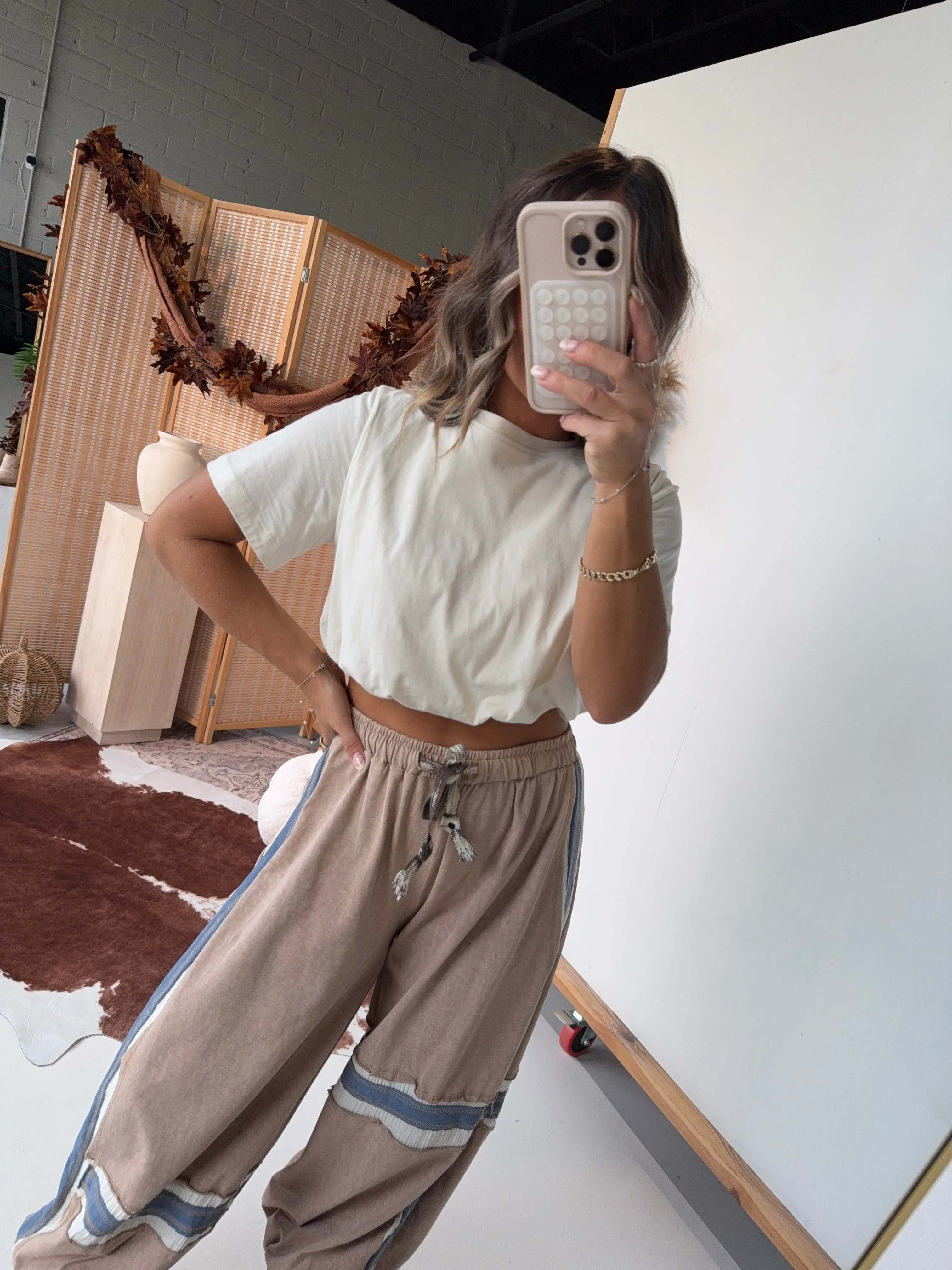 Small Talk Bubble Crop Top Birch sold by Chic by Ally B product image thumbnail 2