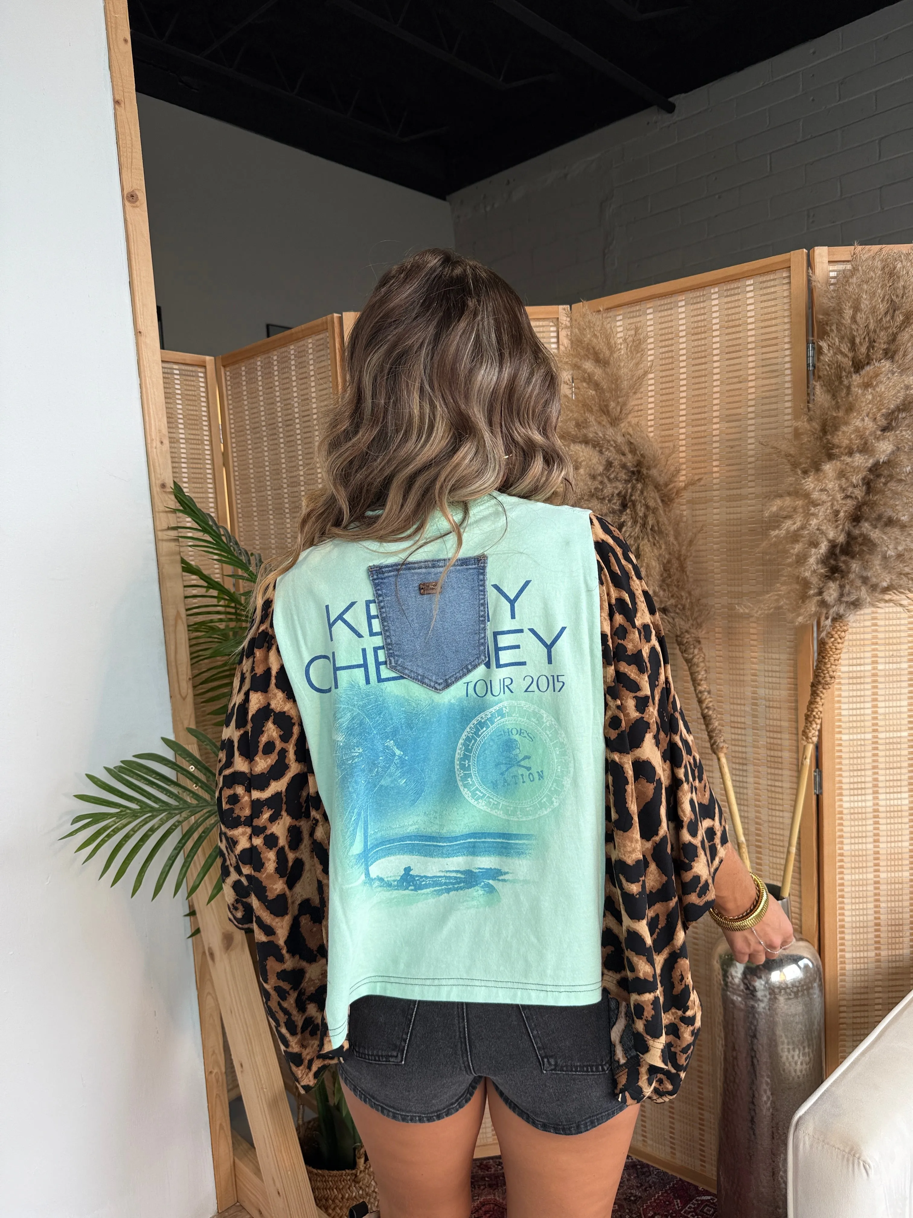 Kenny Chesney Mix & Match Tee Teal Cheetah sold by Chic by Ally B product image thumbnail 2