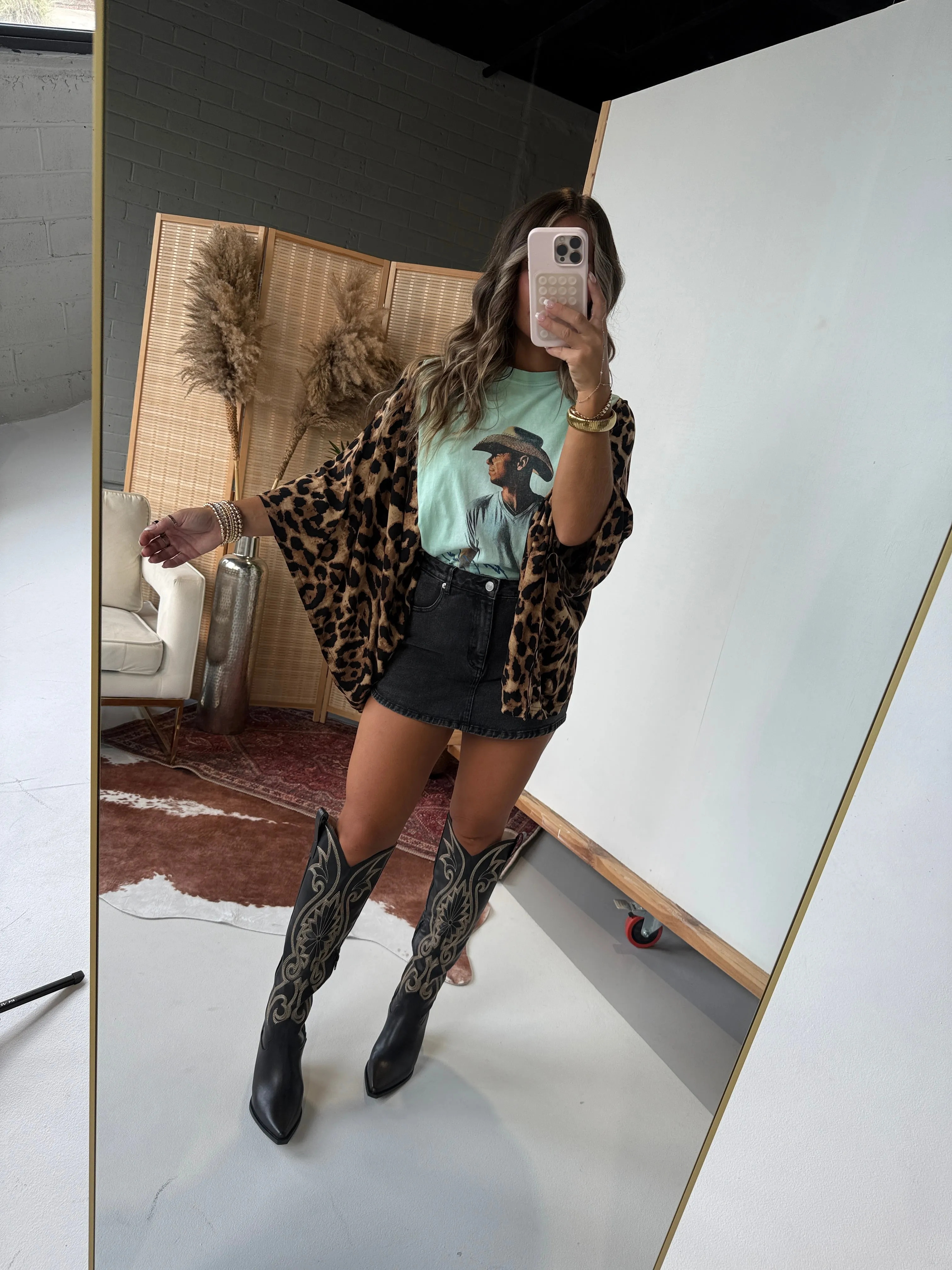 Kenny Chesney Mix & Match Tee Teal Cheetah sold by Chic by Ally B product image thumbnail 4