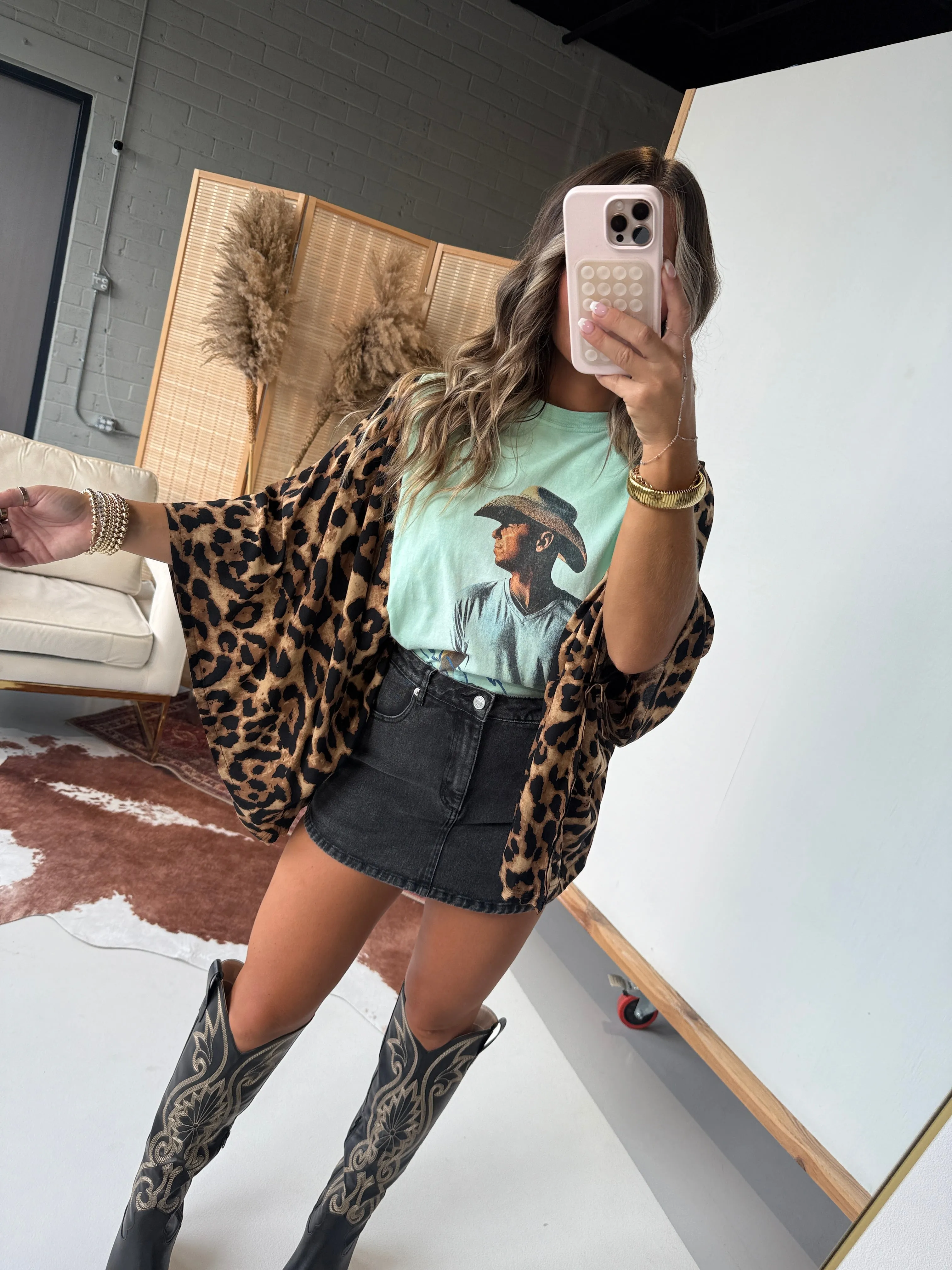 Kenny Chesney Mix & Match Tee Teal Cheetah sold by Chic by Ally B product image thumbnail 5