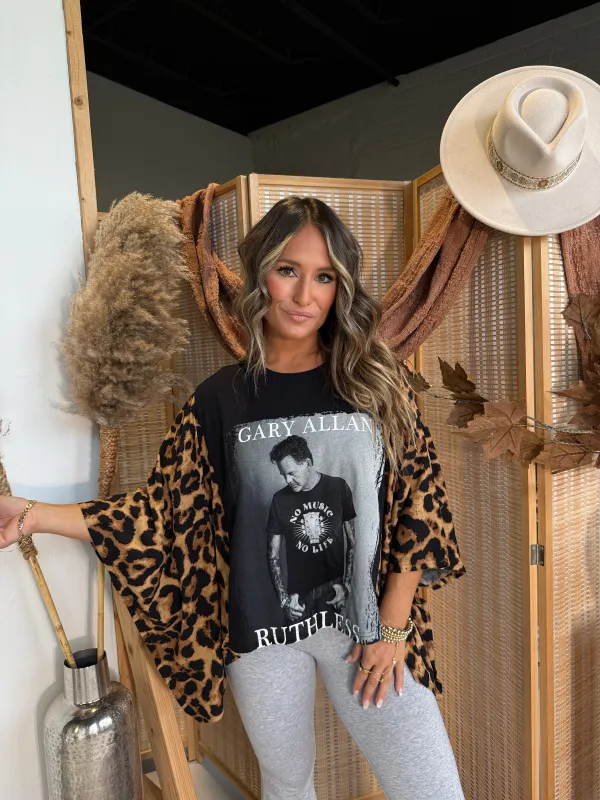 Gary Allan Mix & Match Tee Black Cheetah made by Chic by Ally B