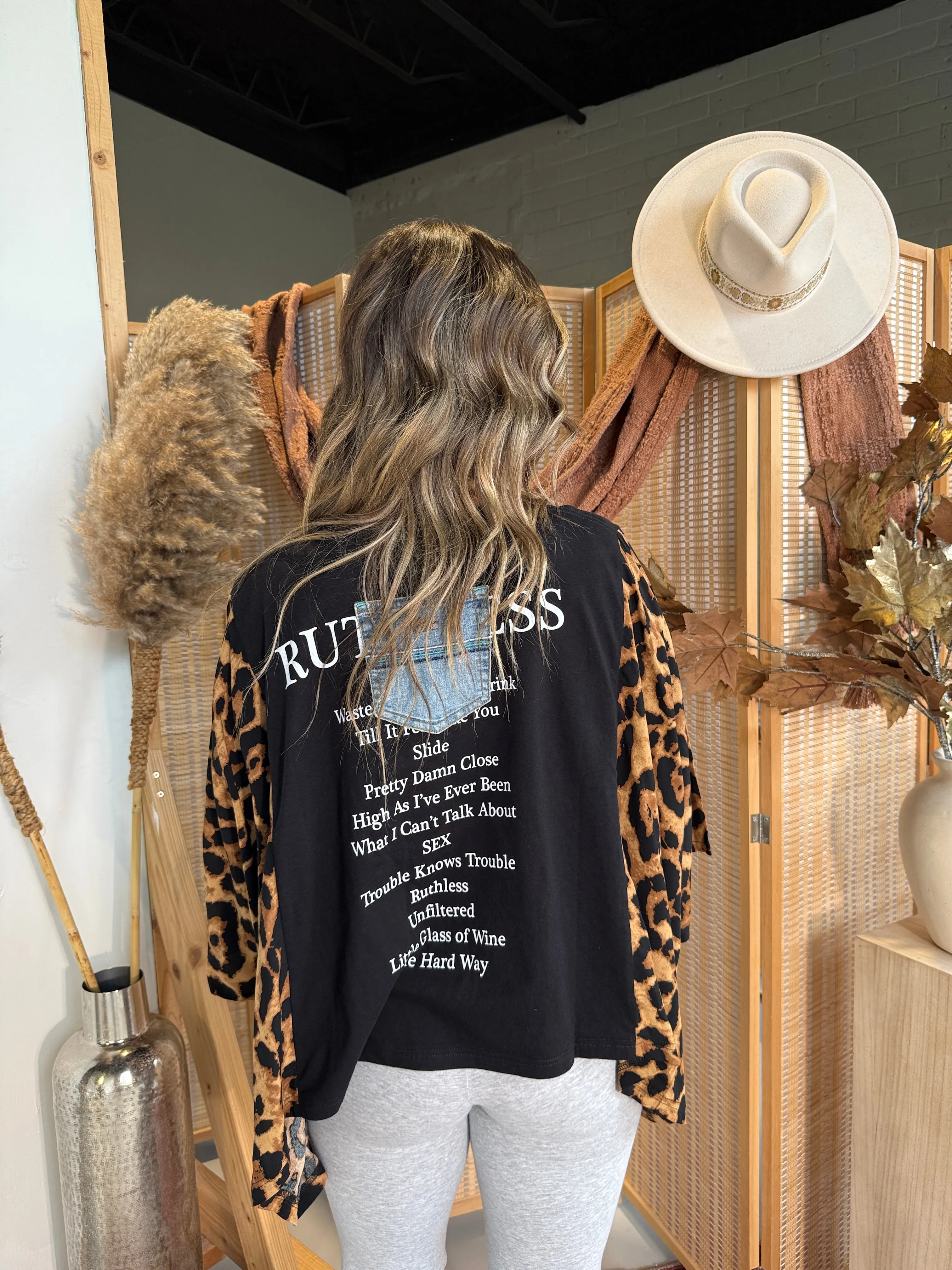 Gary Allan Mix & Match Tee Black Cheetah sold by Chic by Ally B product image thumbnail 3