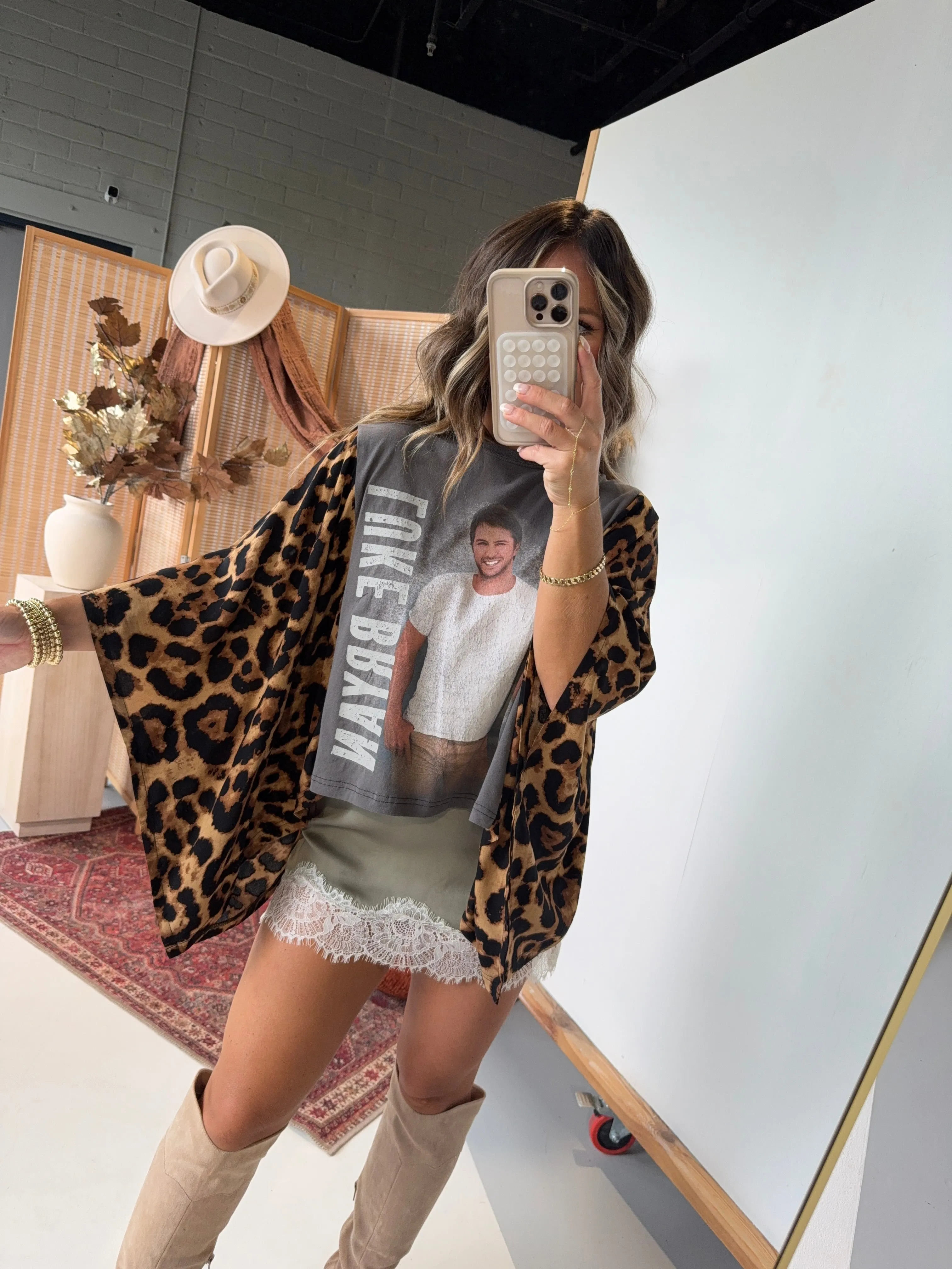 Luke Bryan Mix & Match Tee Grey Cheetah sold by Chic by Ally B