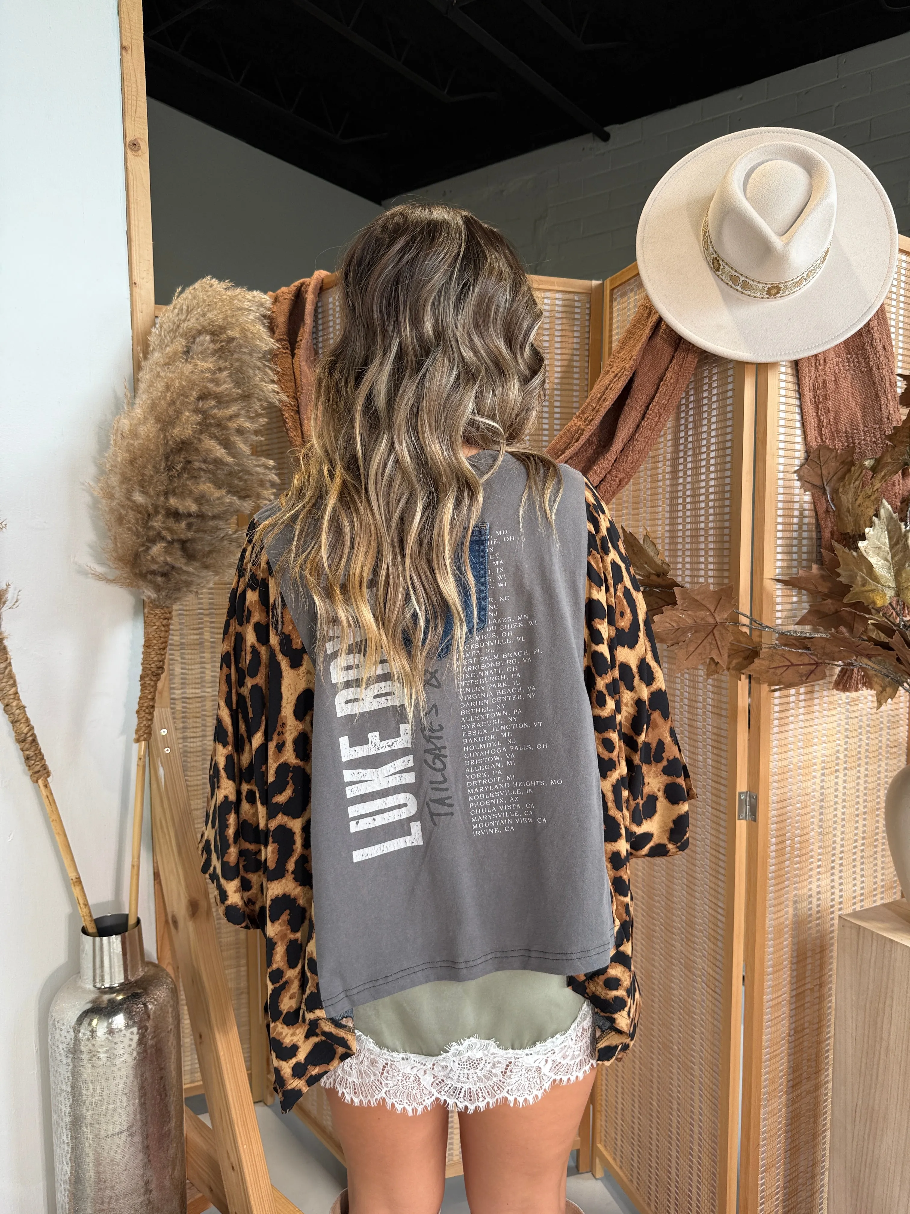 Luke Bryan Mix & Match Tee Grey Cheetah sold by Chic by Ally B product image thumbnail 4