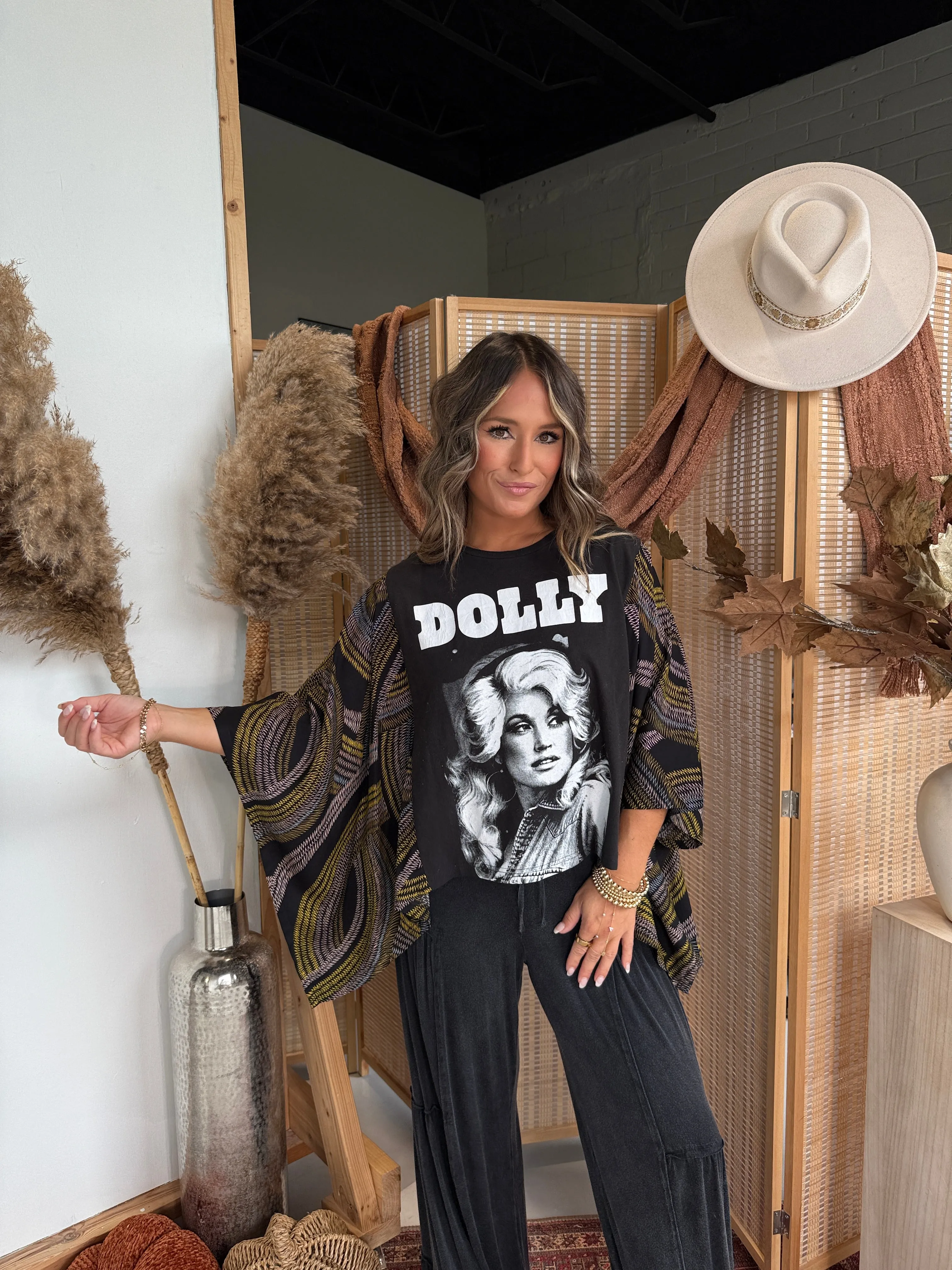 Dolly Parton Mix & Match Tee Black Multi sold by Chic by Ally B