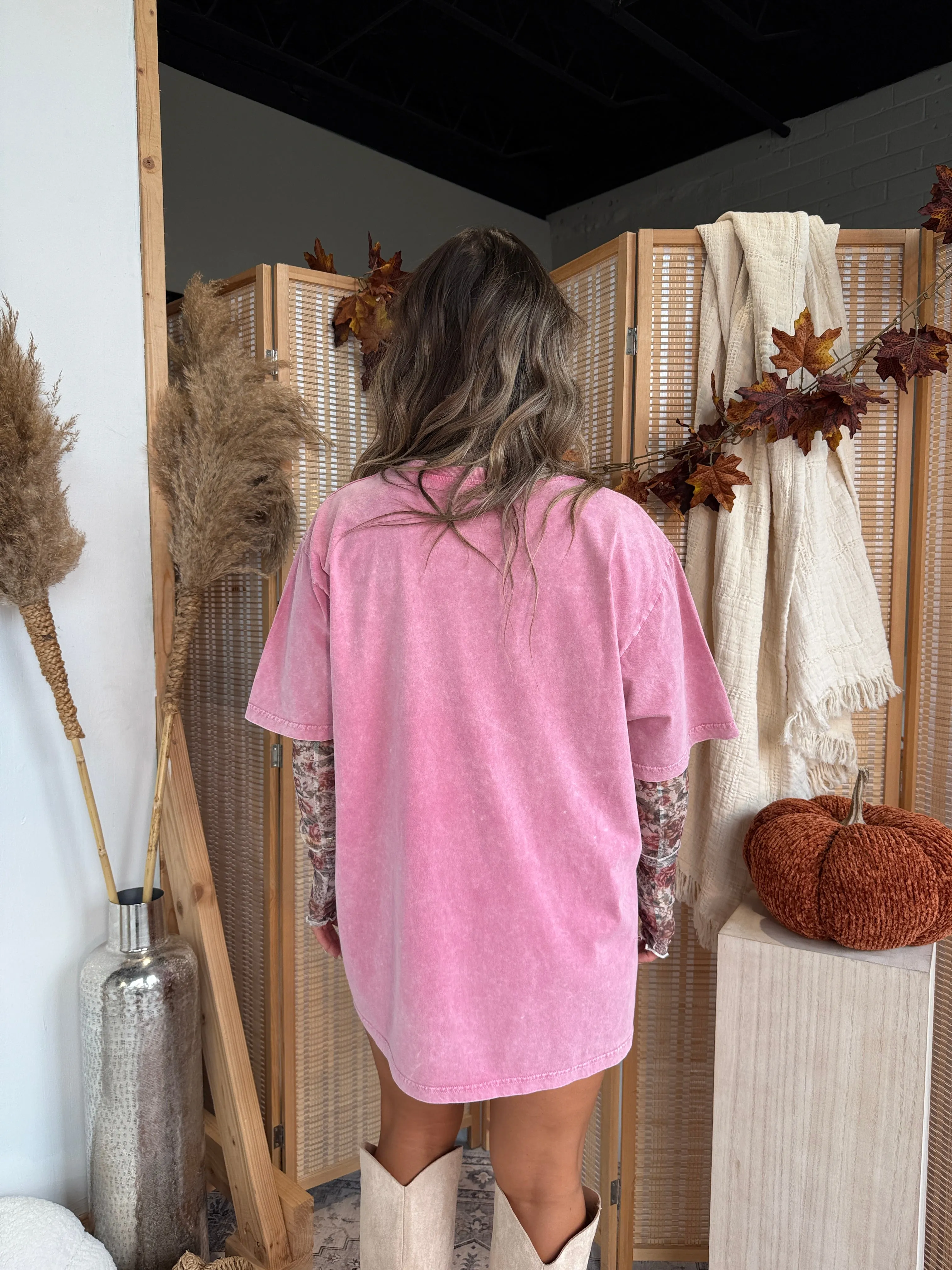 Free Bird Graphic Tee Washed Pink sold by Chic by Ally B product image thumbnail 3