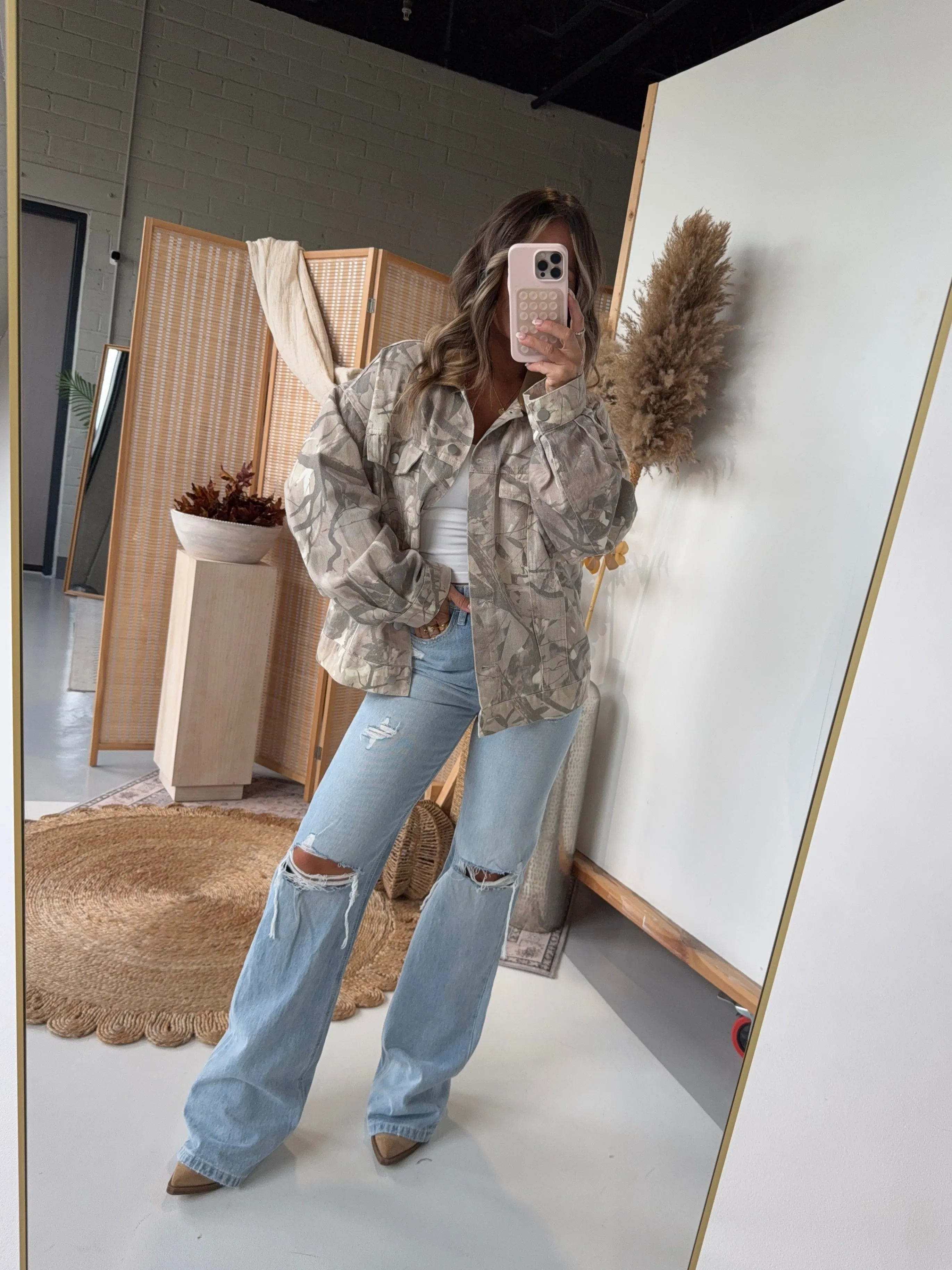 Wild at Heart Barn Jacket Light Camo sold by Chic by Ally B product image thumbnail 4