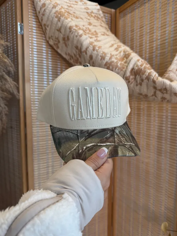 Game Day Vintage Trucker Hat Camo White sold by Chic by Ally B
