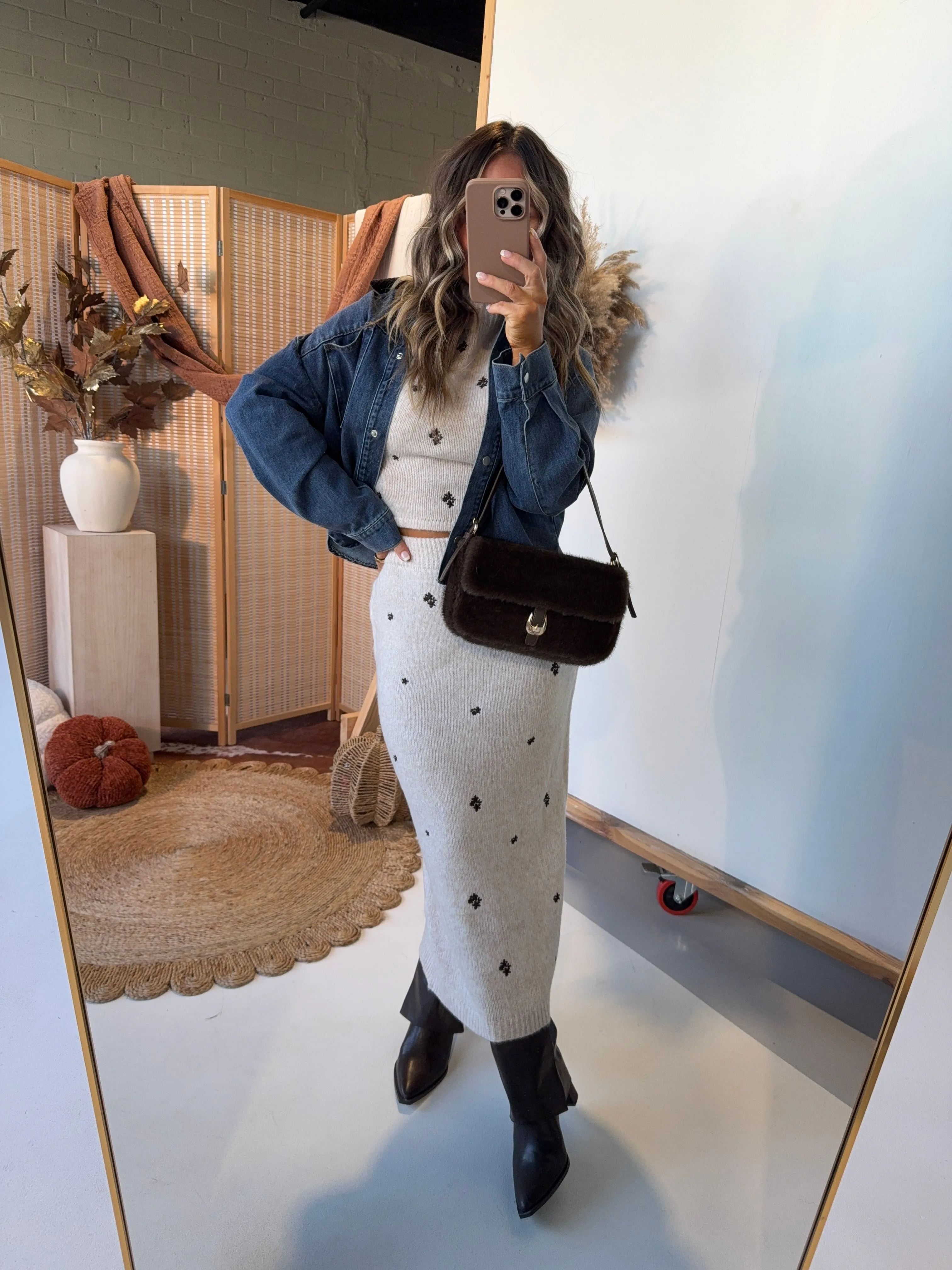 Graceful Timing Skirt Set Oatmeal sold by Chic by Ally B product image thumbnail 2