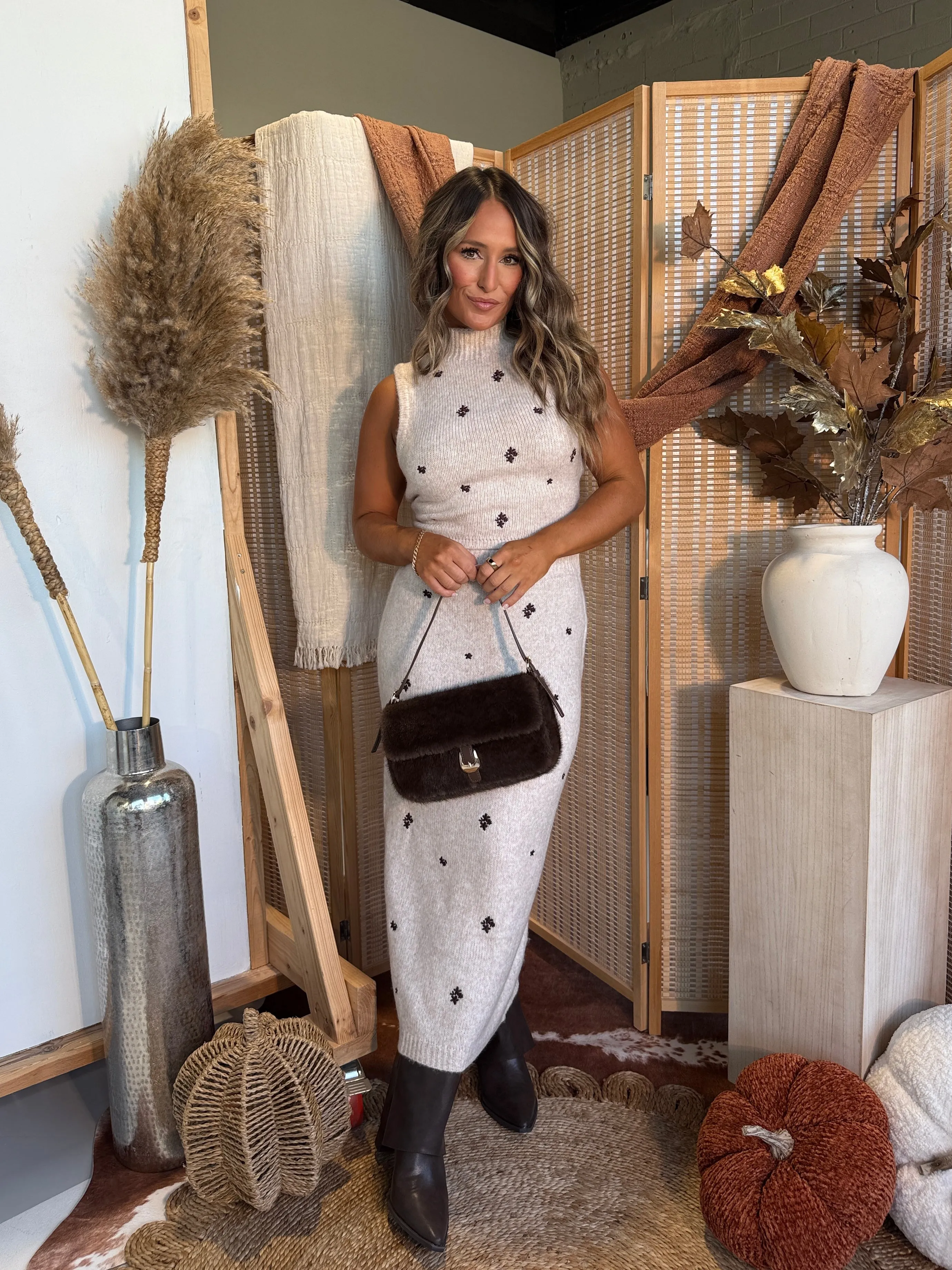 Graceful Timing Skirt Set Oatmeal sold by Chic by Ally B product image thumbnail 5