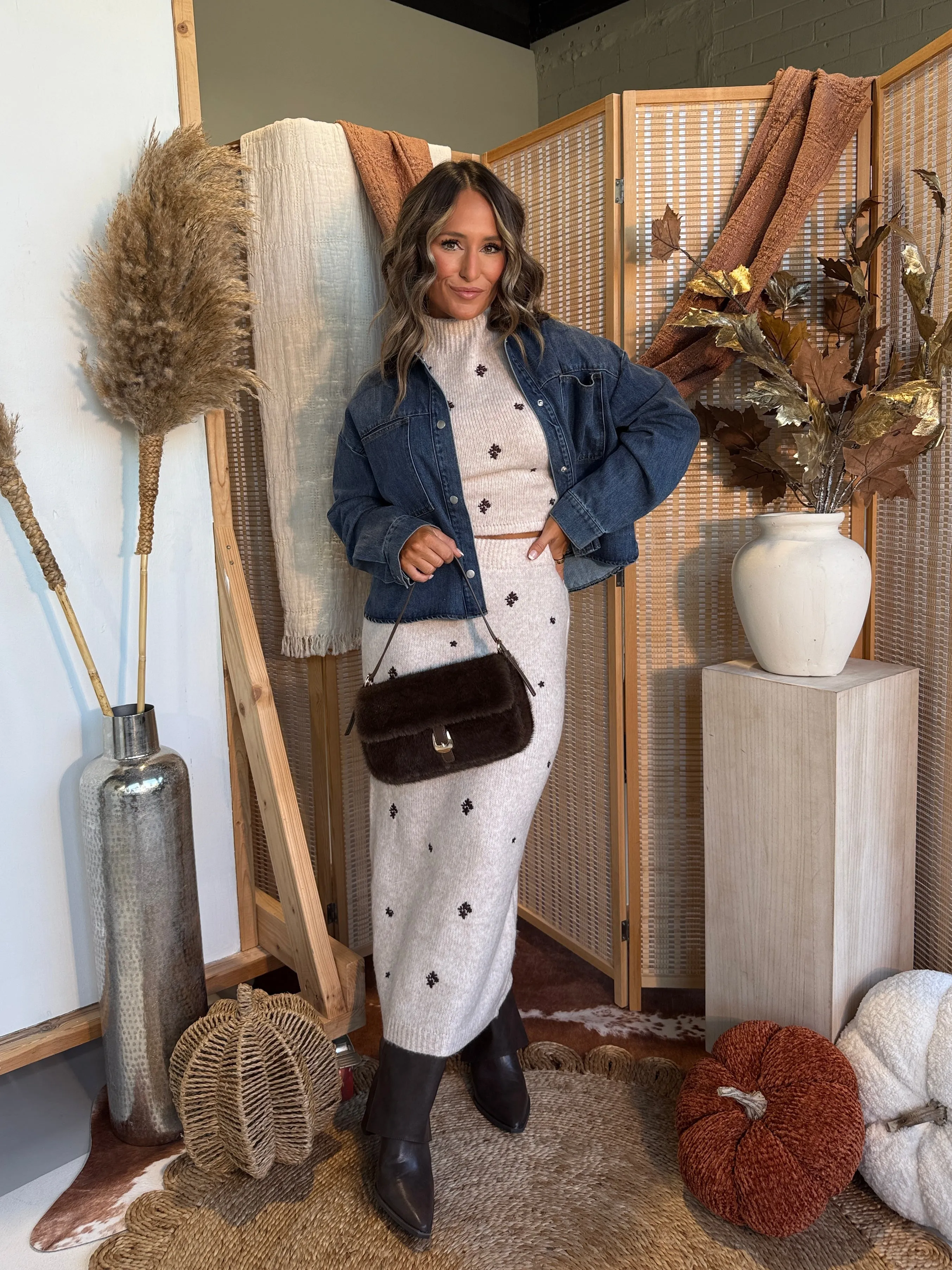 Graceful Timing Skirt Set Oatmeal sold by Chic by Ally B product image thumbnail 3