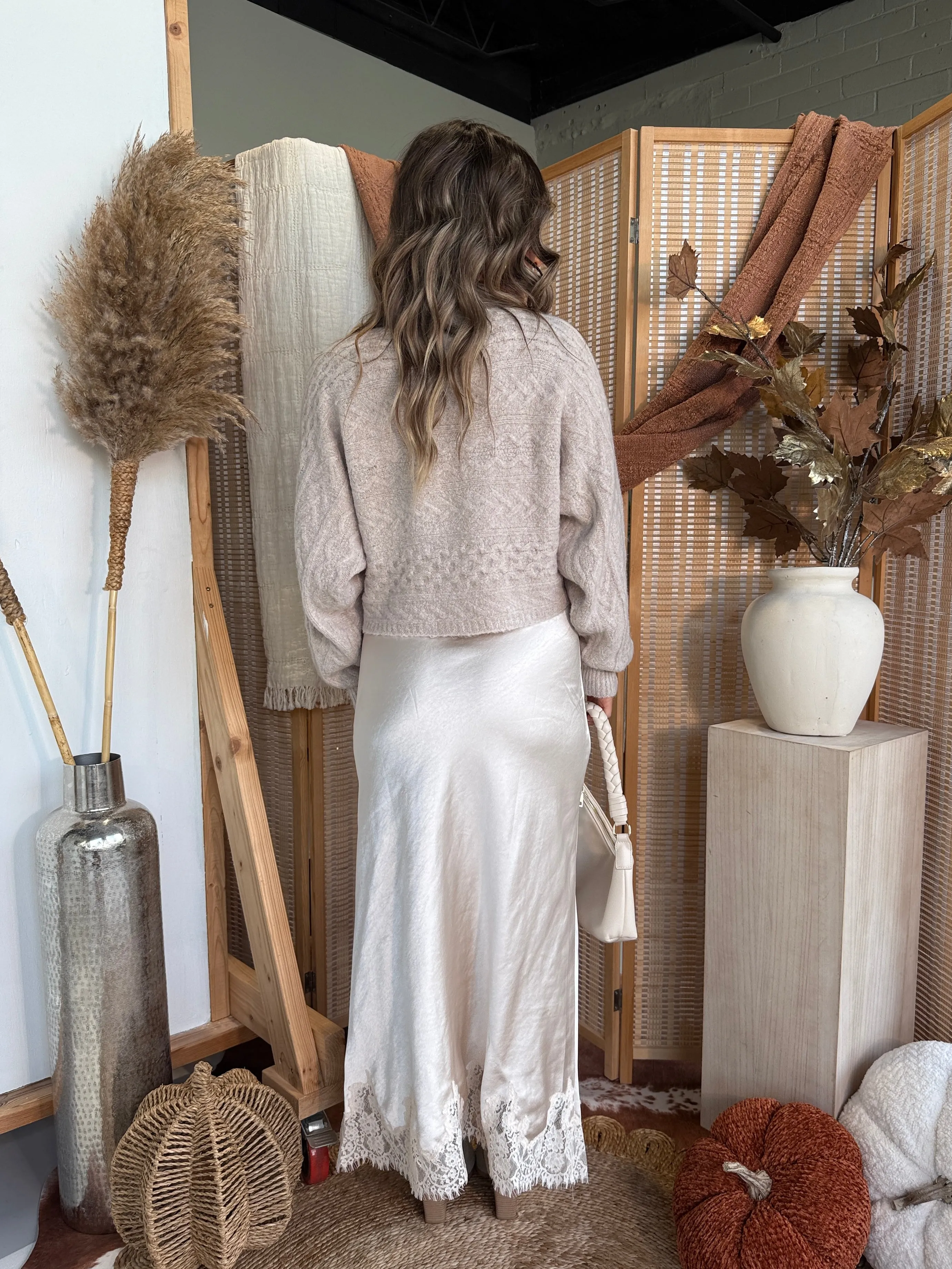 Night Sky Glow Maxi Skirt Champagne sold by Chic by Ally B product image thumbnail 5