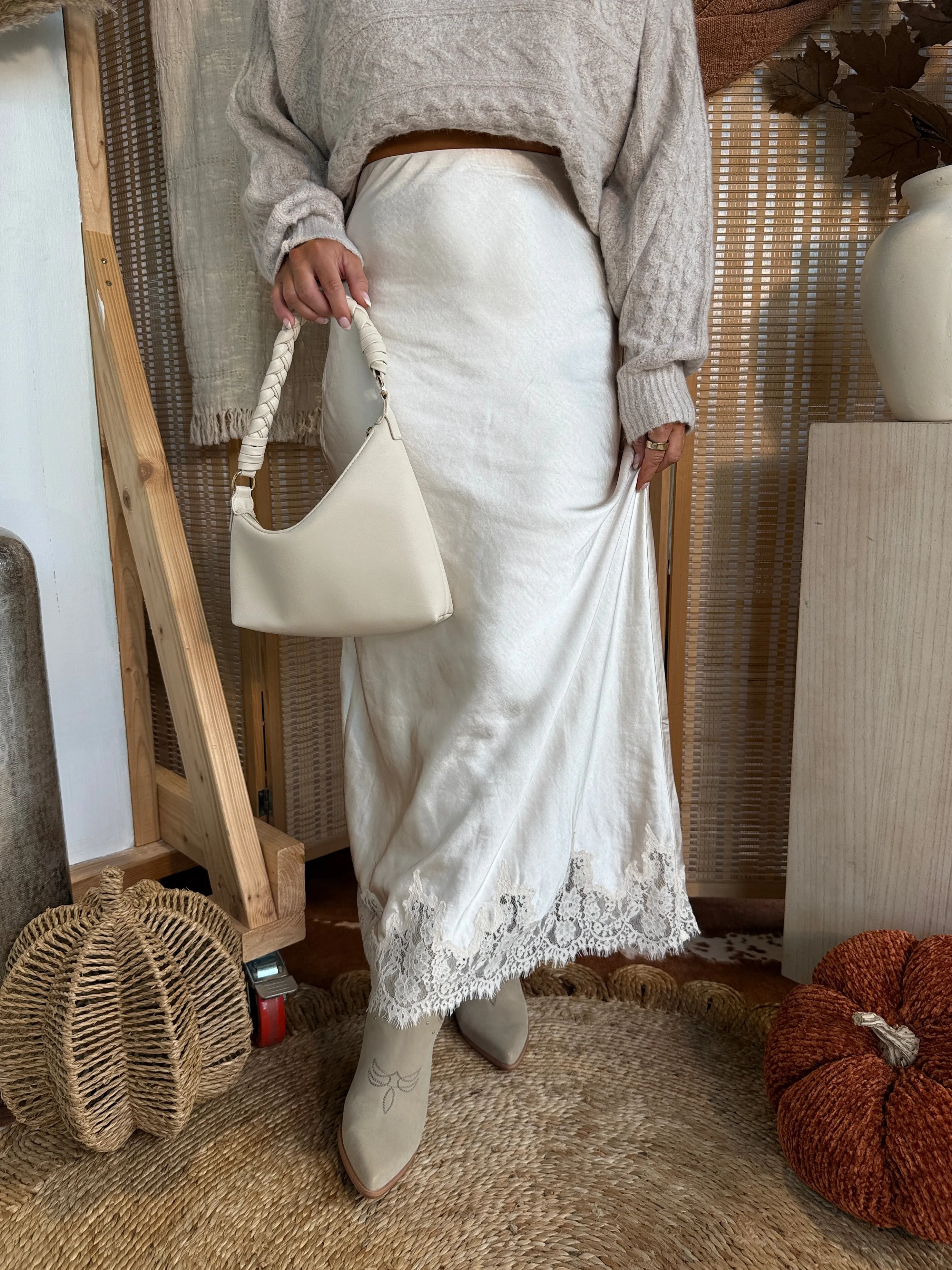 Night Sky Glow Maxi Skirt Champagne sold by Chic by Ally B product image thumbnail 2