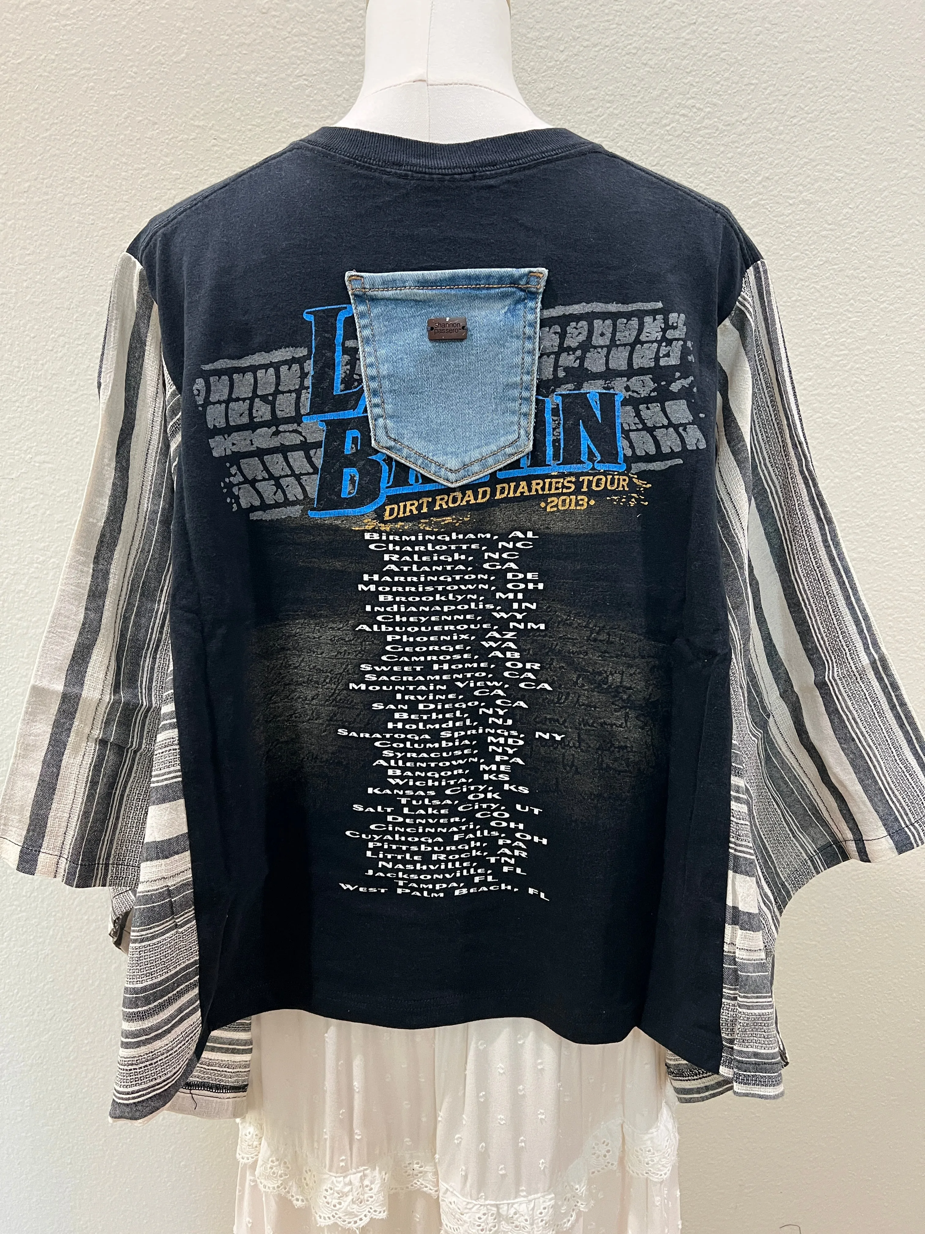 Luke Bryan Mix & Match Tee Black Stripe sold by Chic by Ally B product image thumbnail 2