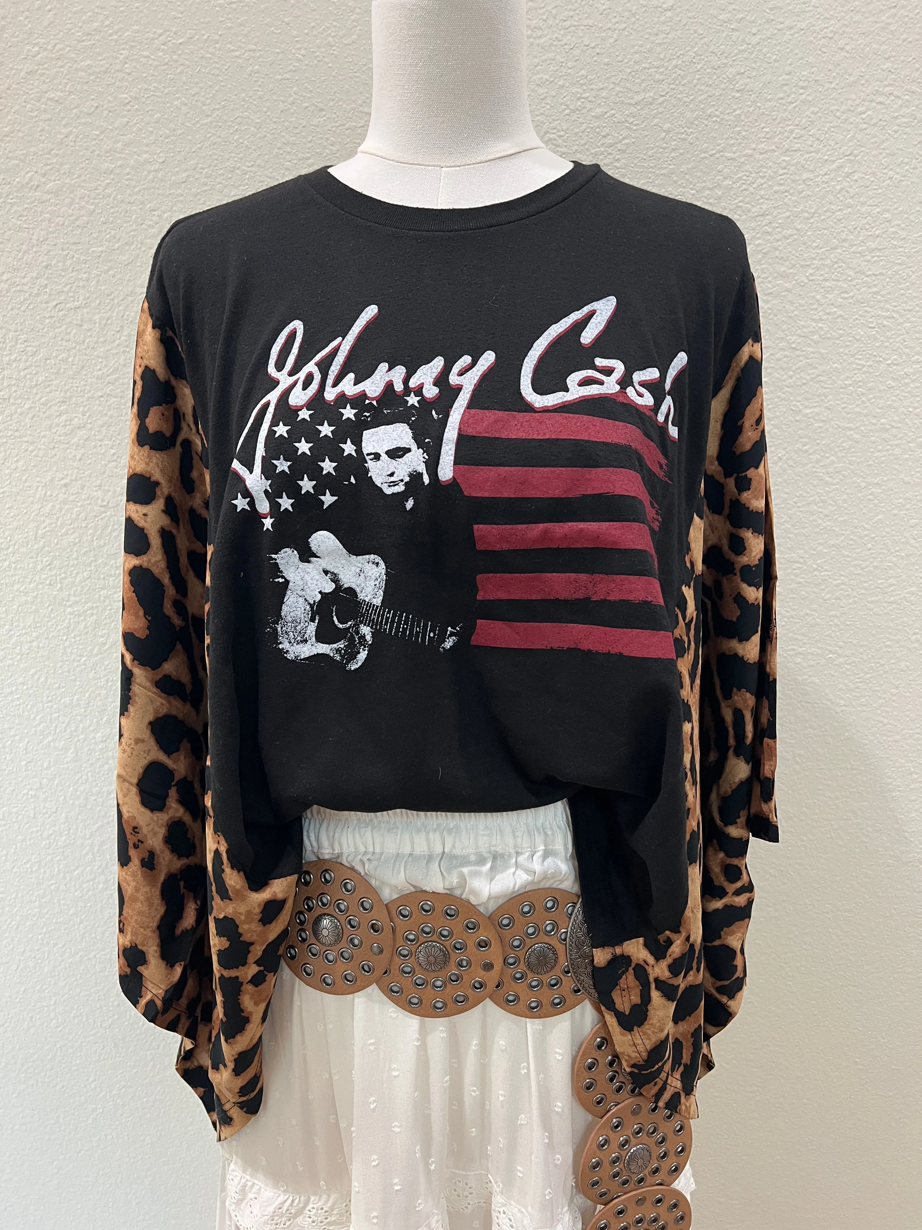 Johnny Cash Mix & Match Tee Black Cheetah sold by Chic by Ally B