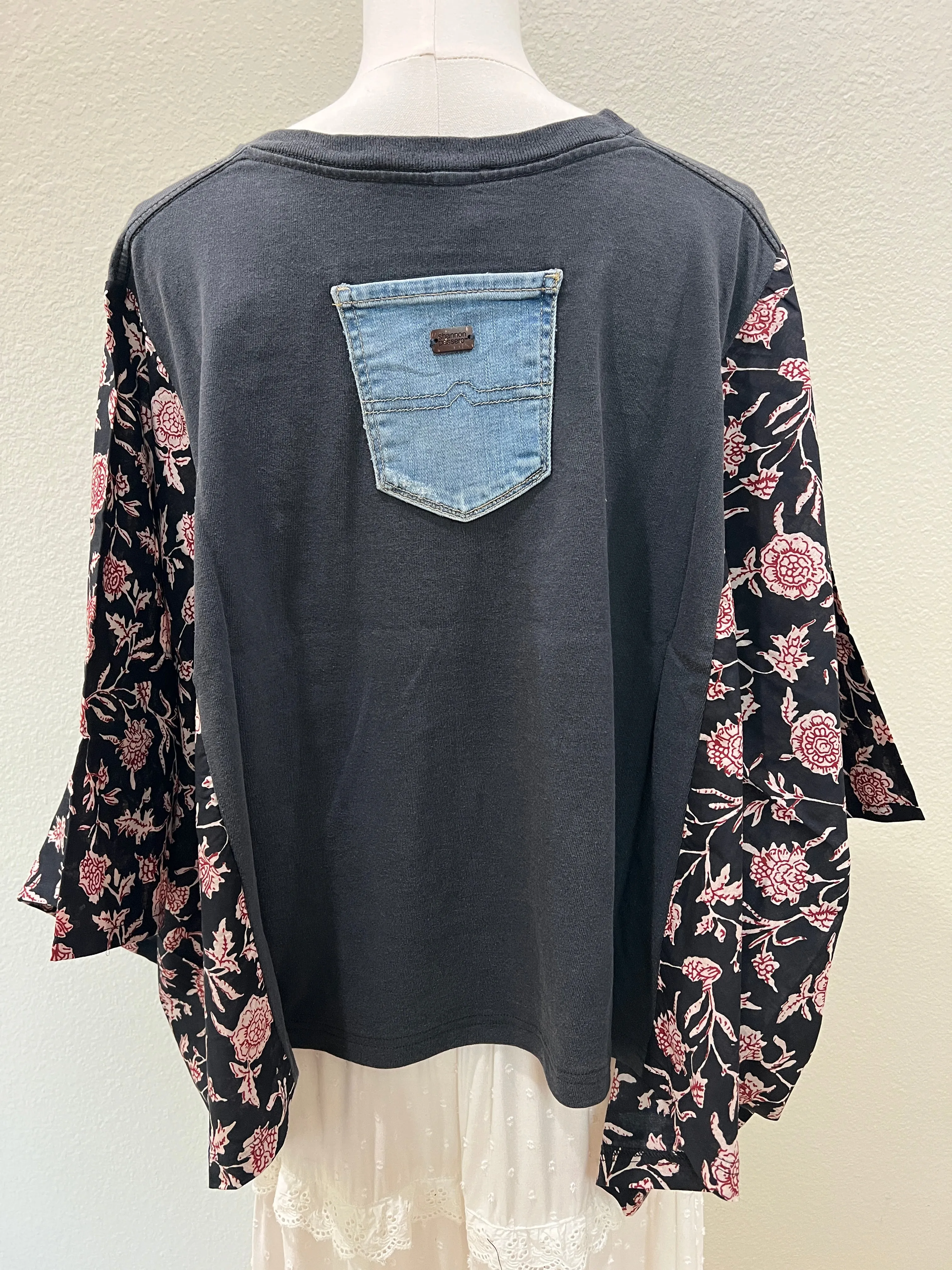 Johnny Cash Mix & Match Tee Grey Floral sold by Chic by Ally B product image thumbnail 2