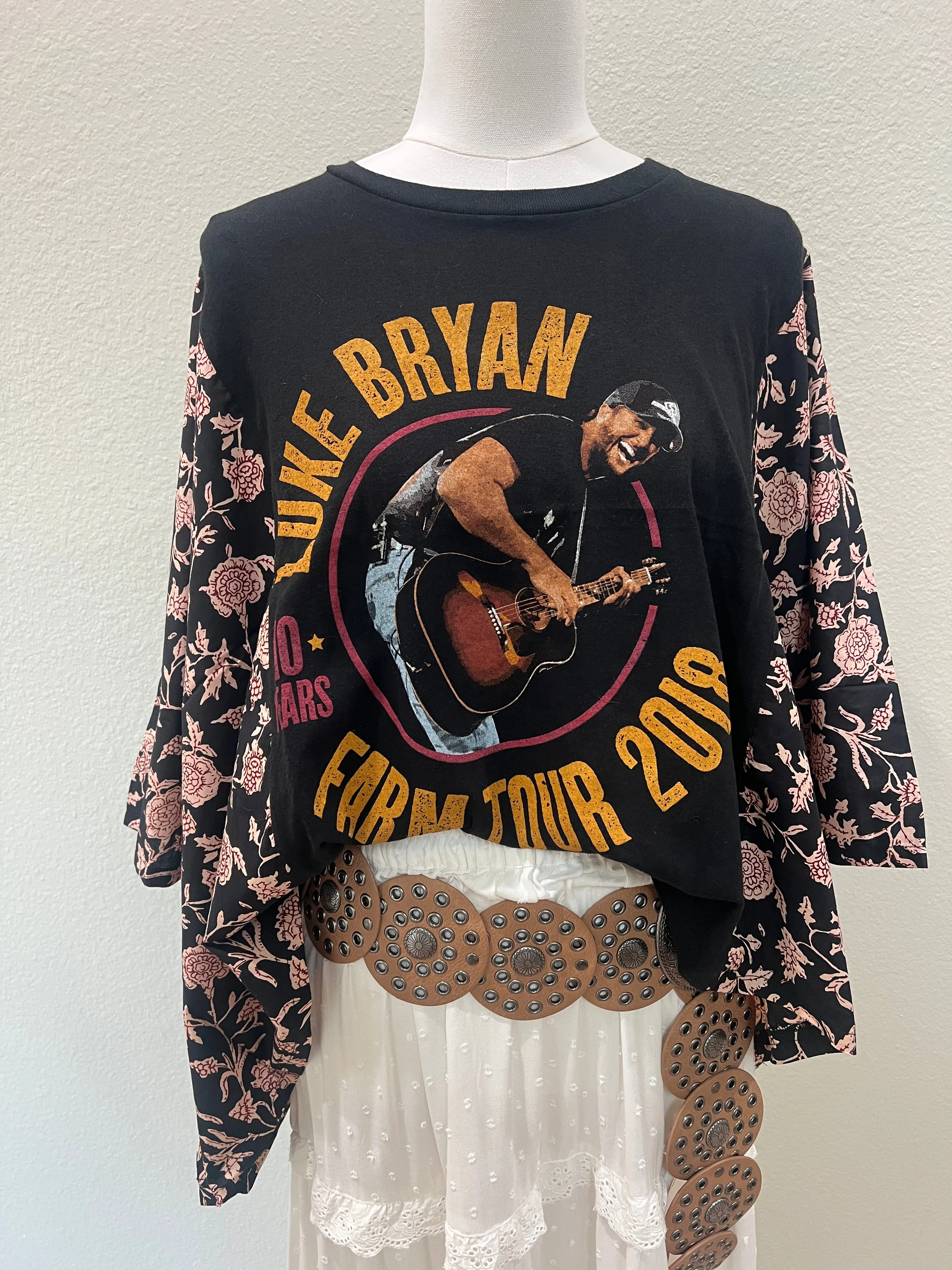 Luke Bryan Mix & Match Tee Black Floral sold by Chic by Ally B